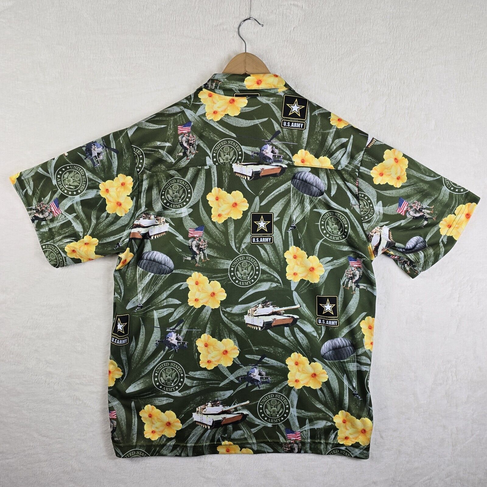 Other US Army Hawaiian AE Sport Shirt Mens Size Medium Button Up Size US M / EU 48-50 / 2 - 7 Thumbnail