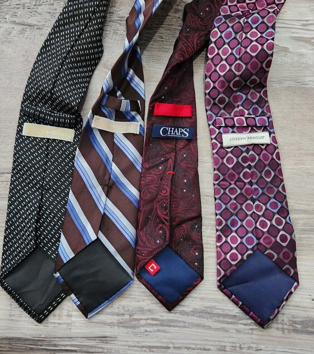 Michael Kors Mens Tie Lot Michael Kors, Chaps, Joseph Abboud Classic Size ONE SIZE - 2 Thumbnail
