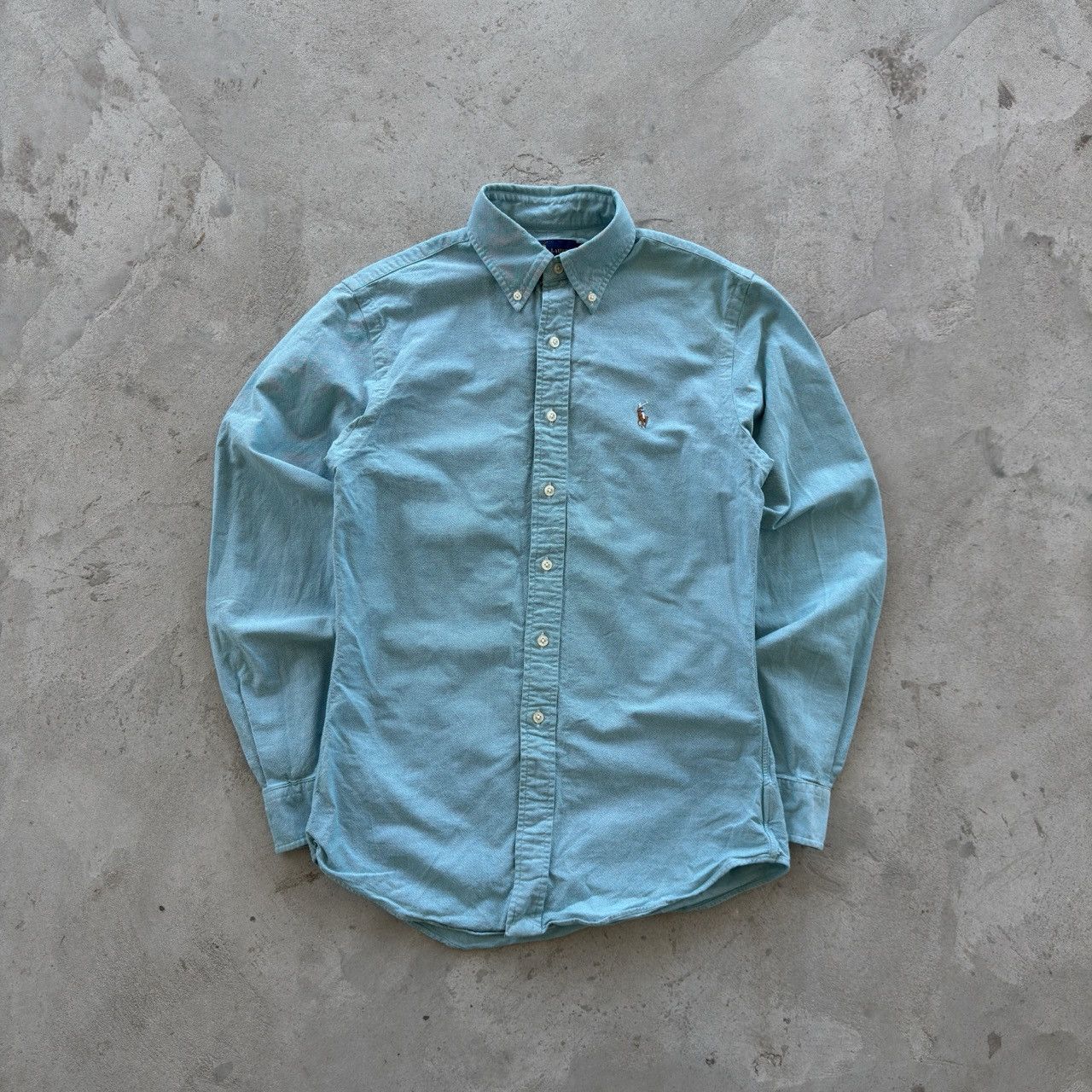 Polo Ralph Lauren Ralph Lauren Teal Slim Fit Stretch Oxford Shirt Size S P Size US S / EU 44-46 / 1 - 1 Thumbnail