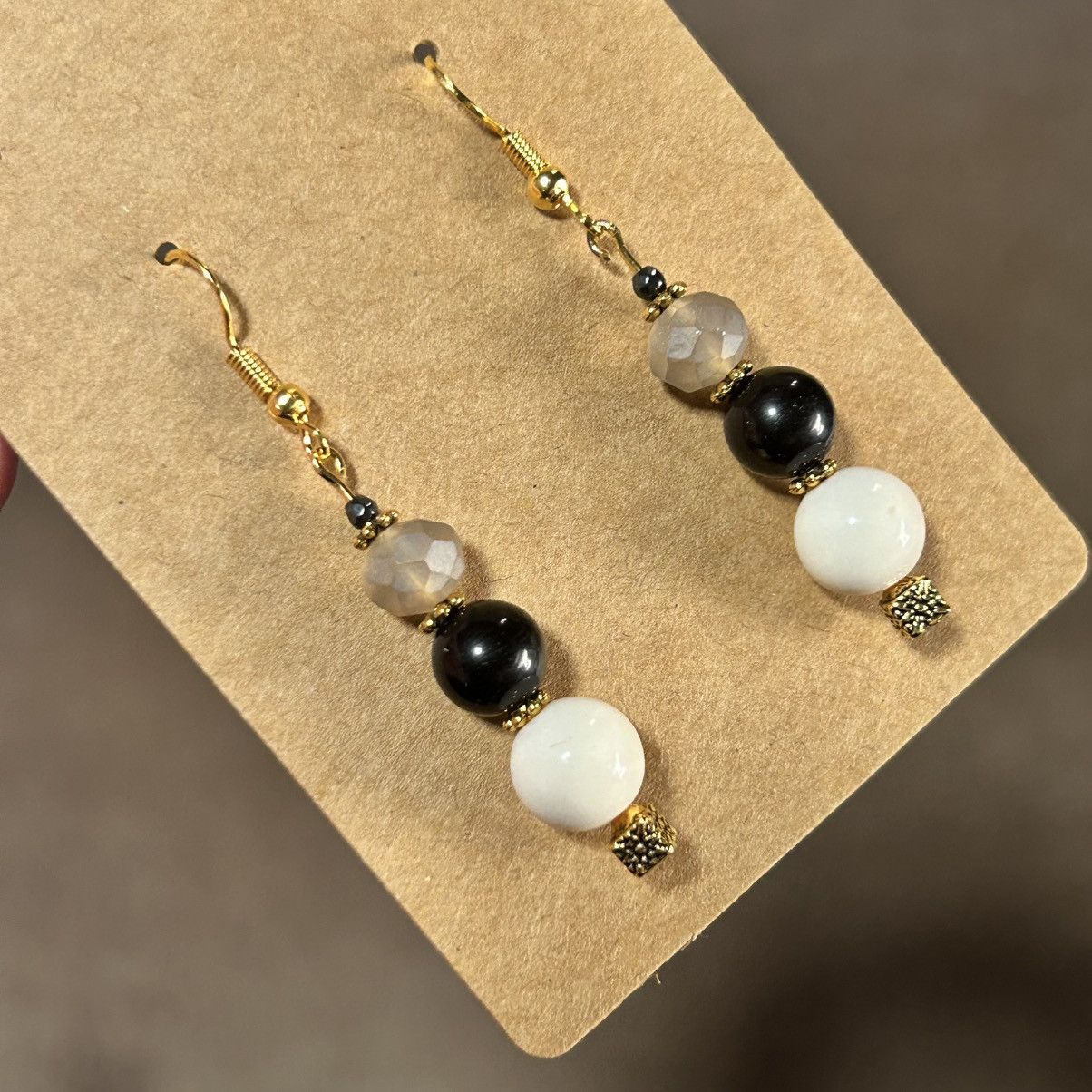 Handmade Handcrafted elegant salvaged vintage beads earrings Size ONE SIZE - 1 Thumbnail