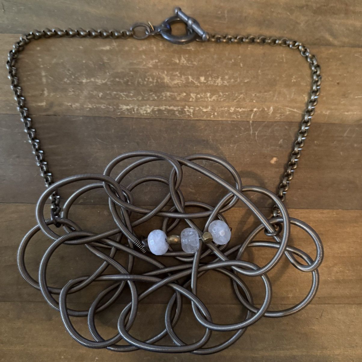 Other Monica Trevisi antique gold tone coil statement necklace Size ONE SIZE - 2 Thumbnail