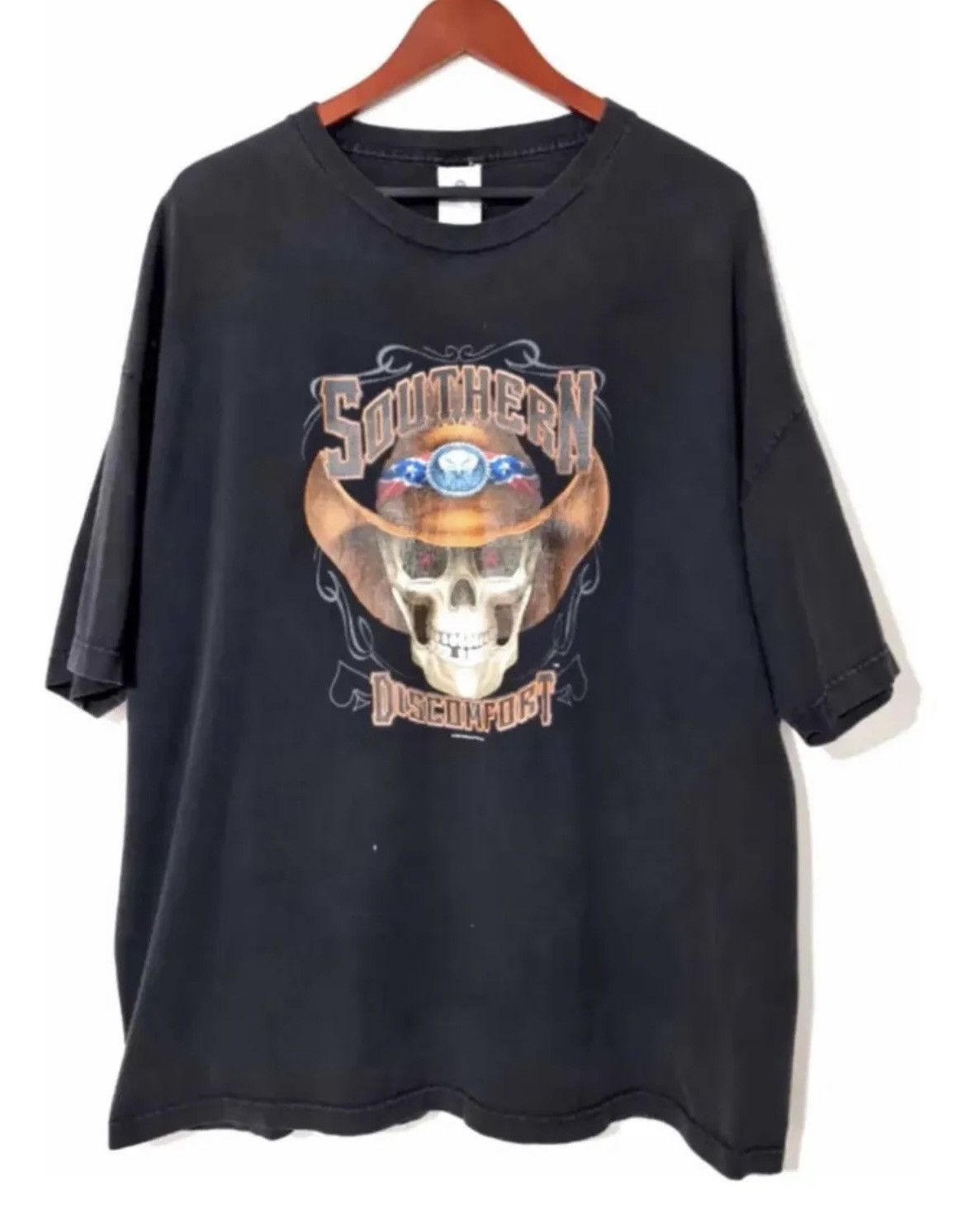 Vintage Vintage biker Southern Discomfort club t shirt faded 2005 Size US XXL / EU 58 / 5 - 1 Thumbnail