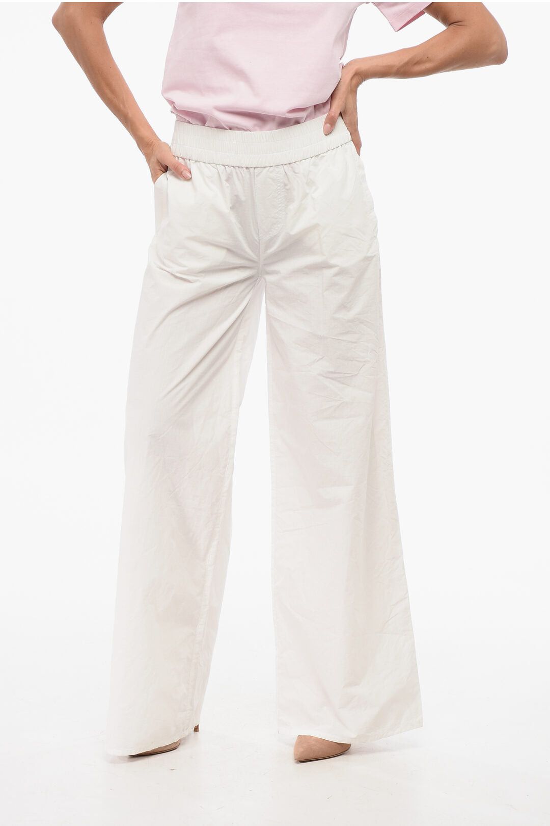 Dsquared2 Wide-Leg Pants with Logo Patch Size 26" / US 2 / IT 38 - 1 Thumbnail