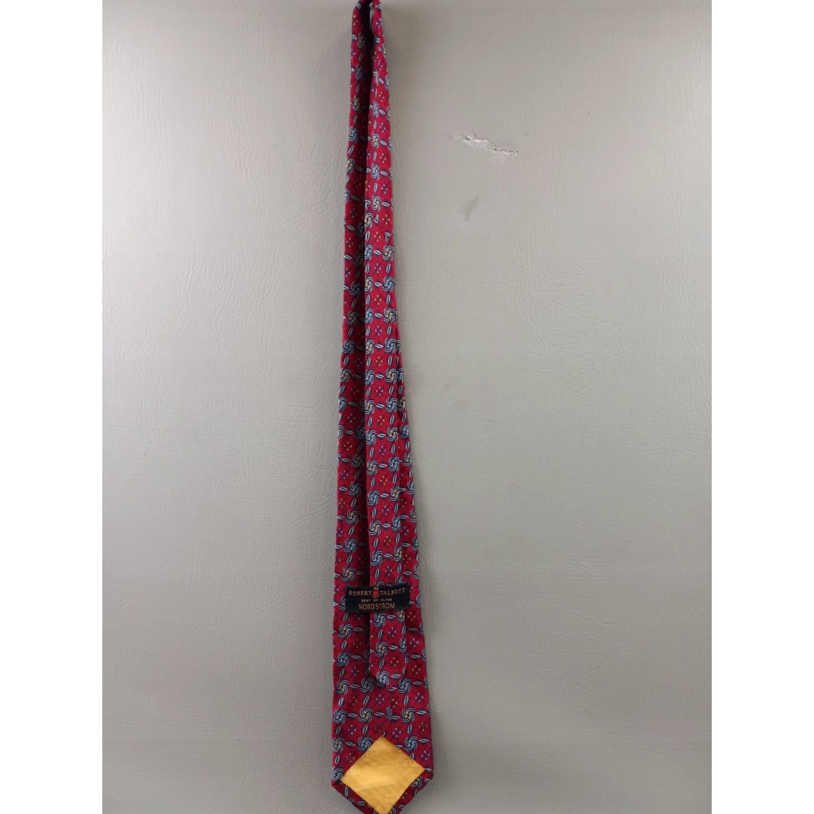 Robert Talbott Robert Talbott Best of Class Nordstrom Red Burgundy Blue Gold Silk Tie Men Tie Geometric Silk 57"-60" Adjustable 4 in Pointed Vintage No Size ONE SIZE - 4 Thumbnail