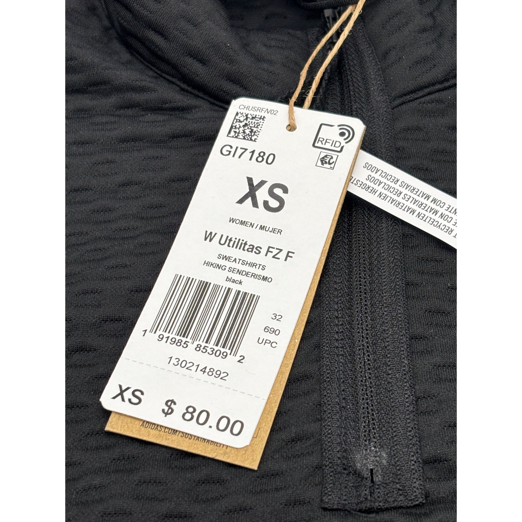 Adidas ADIDAS PERFORMANCE Terrex Hike 1/2 Zip Fleece Sweatshirt, Bl Size XS / US 0-2 / IT 36-38 - 6 Thumbnail