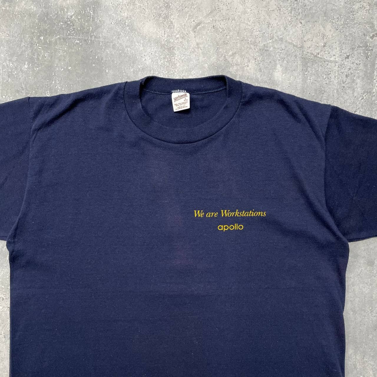 Vintage Vintage 80s Apollo Computer Corporate Promo T Shirt Blue M/L Size US M / EU 48-50 / 2 - 3 Thumbnail