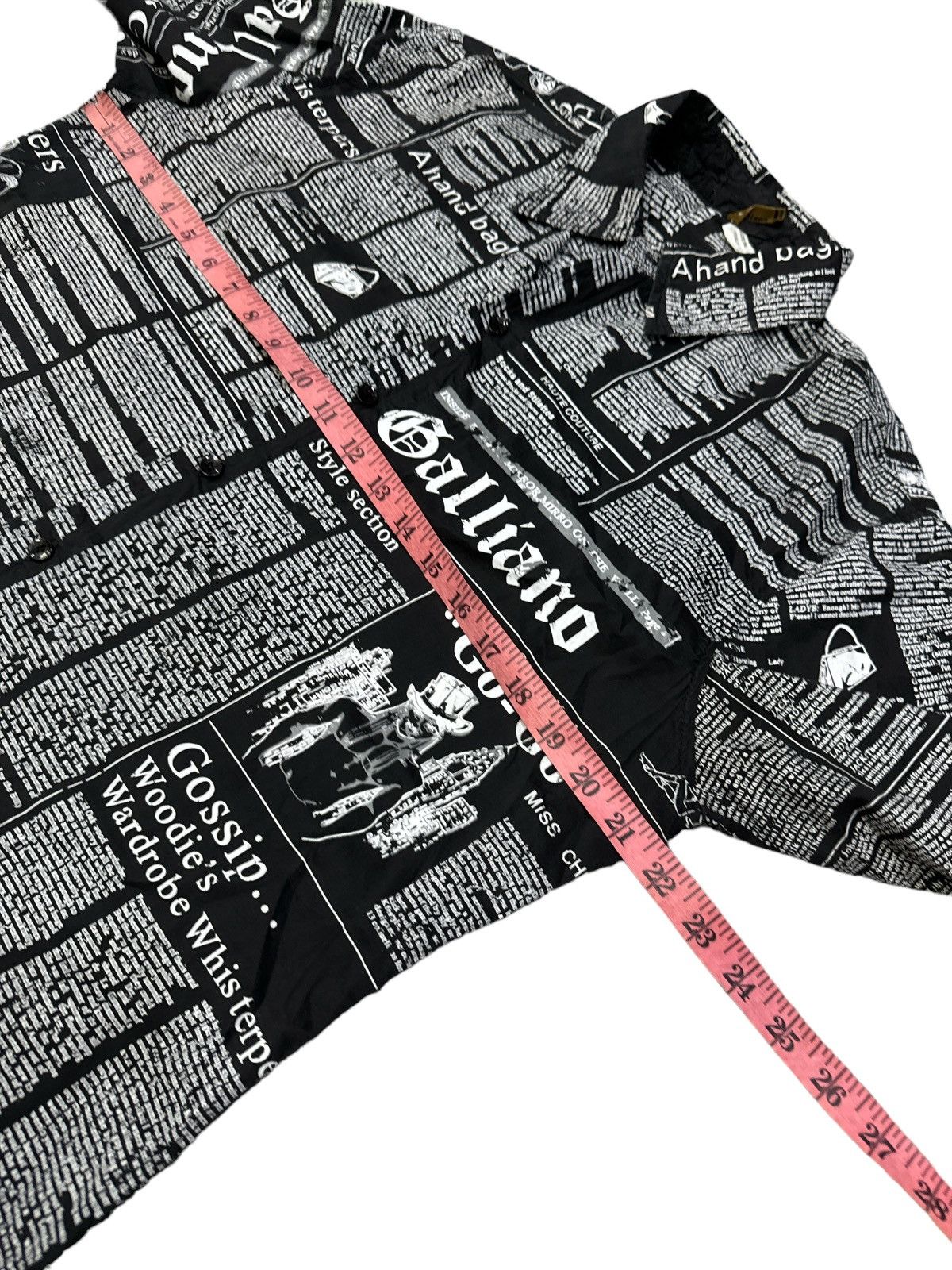 John Galliano JOHN GALLIANO NEWSPAPER PRINT LONG SLEEVES SHIRT Size US XL / EU 56 / 4 - 5 Thumbnail