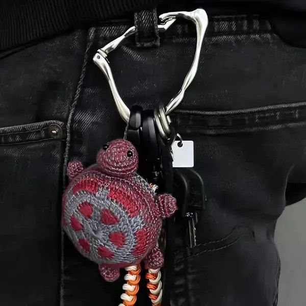 Jewelry Black and Silver Modern Chain Link Keychain Size ONE SIZE - 2 Thumbnail