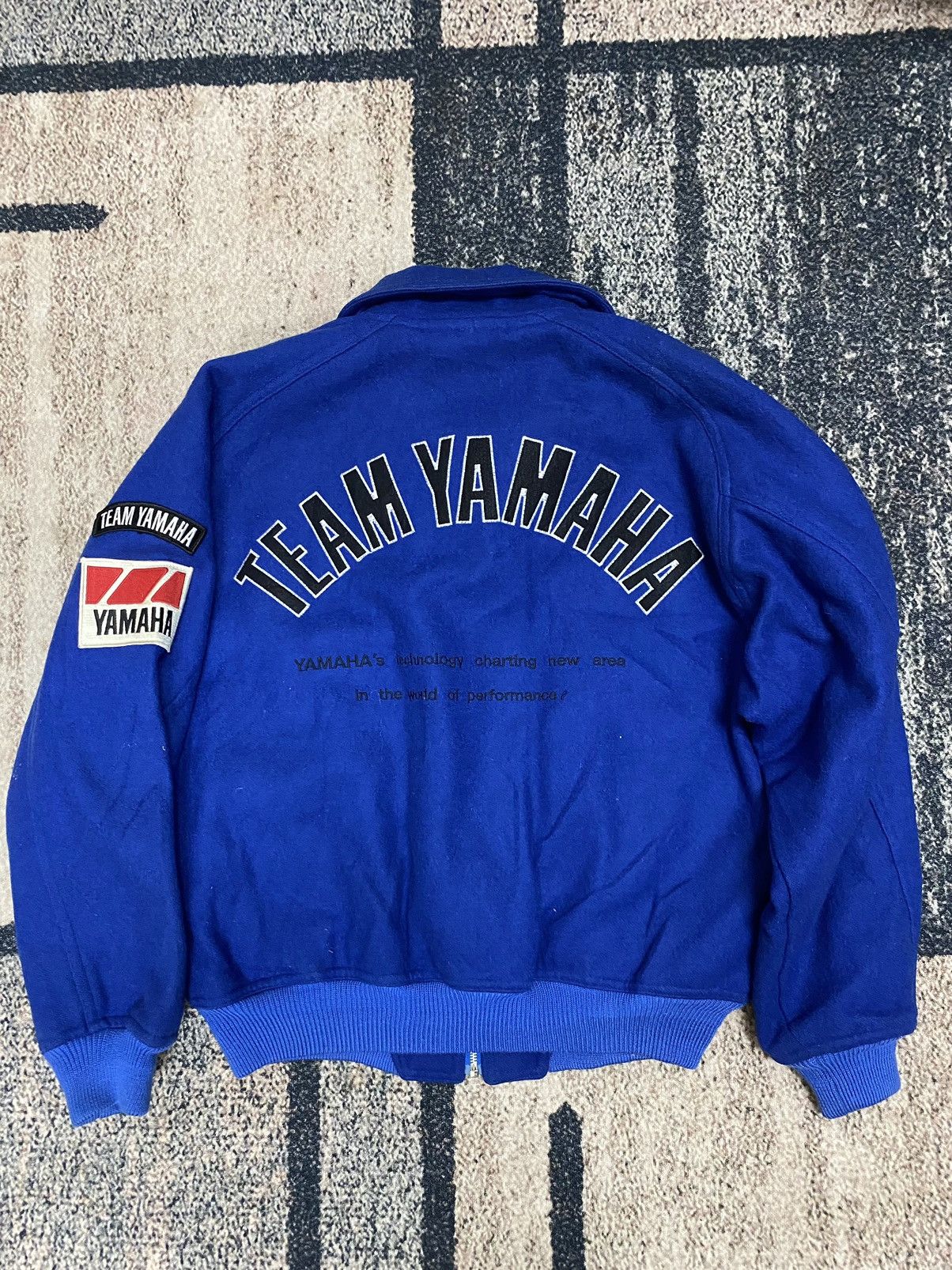 Yamaha Rare Vintage 90s Team Yamaha Wool Riding Jacket Size US L / EU 52-54 / 3 - 6 Thumbnail
