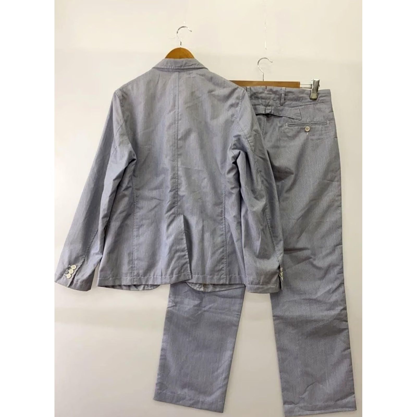 Engineered Garments Engineered Garments Andover Jacket M Blue Stripe Polyester Suit Jacket 2 Piece Mens Regular Seasonal Fall Spring Summer Winter Used Size 40R - 2 Thumbnail