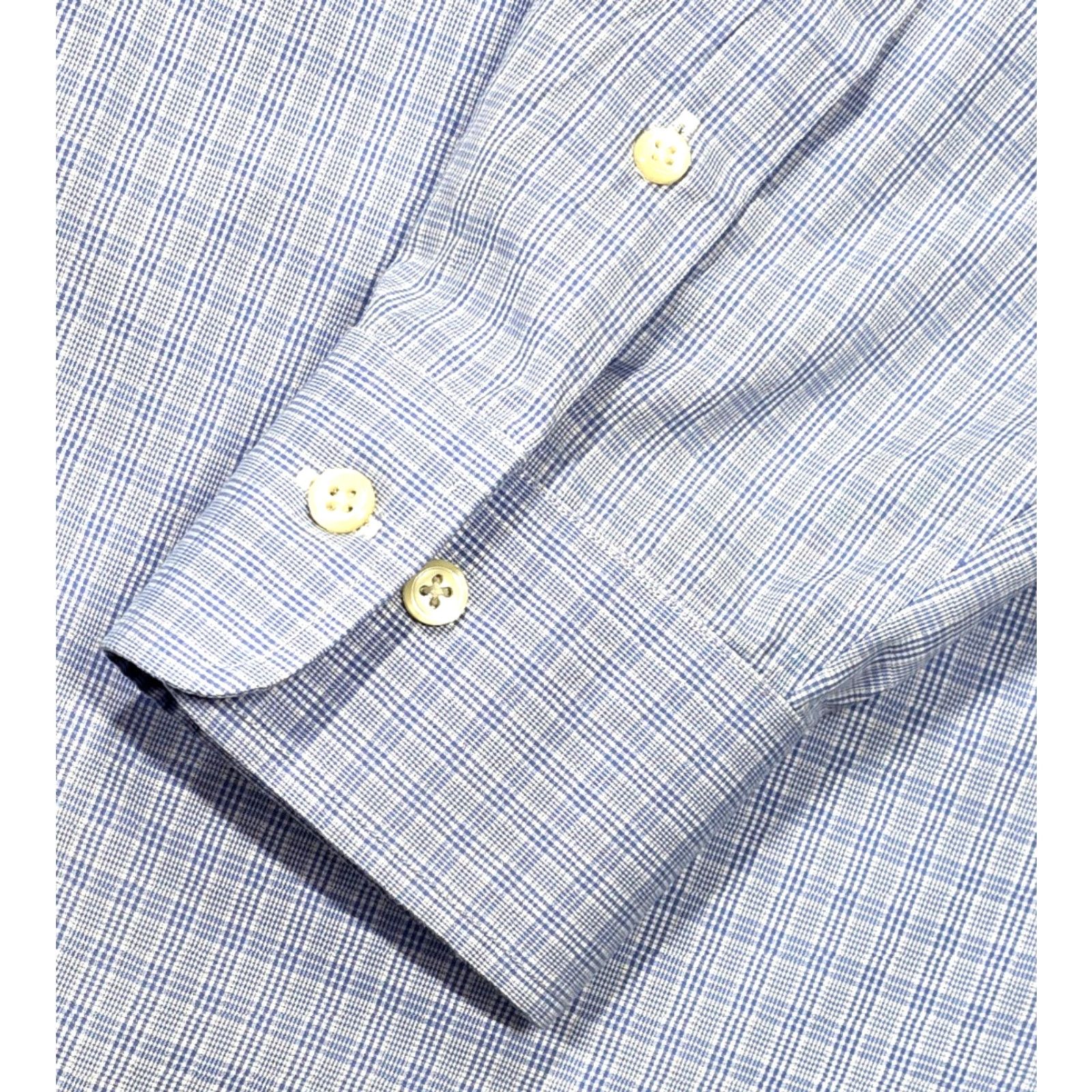Polo Ralph Lauren Polo Ralph Lauren Shirt Men 15.5-35 Blue Houndstooth Plaid Button Up Easy Care Size US L / EU 52-54 / 3 - 5 Thumbnail