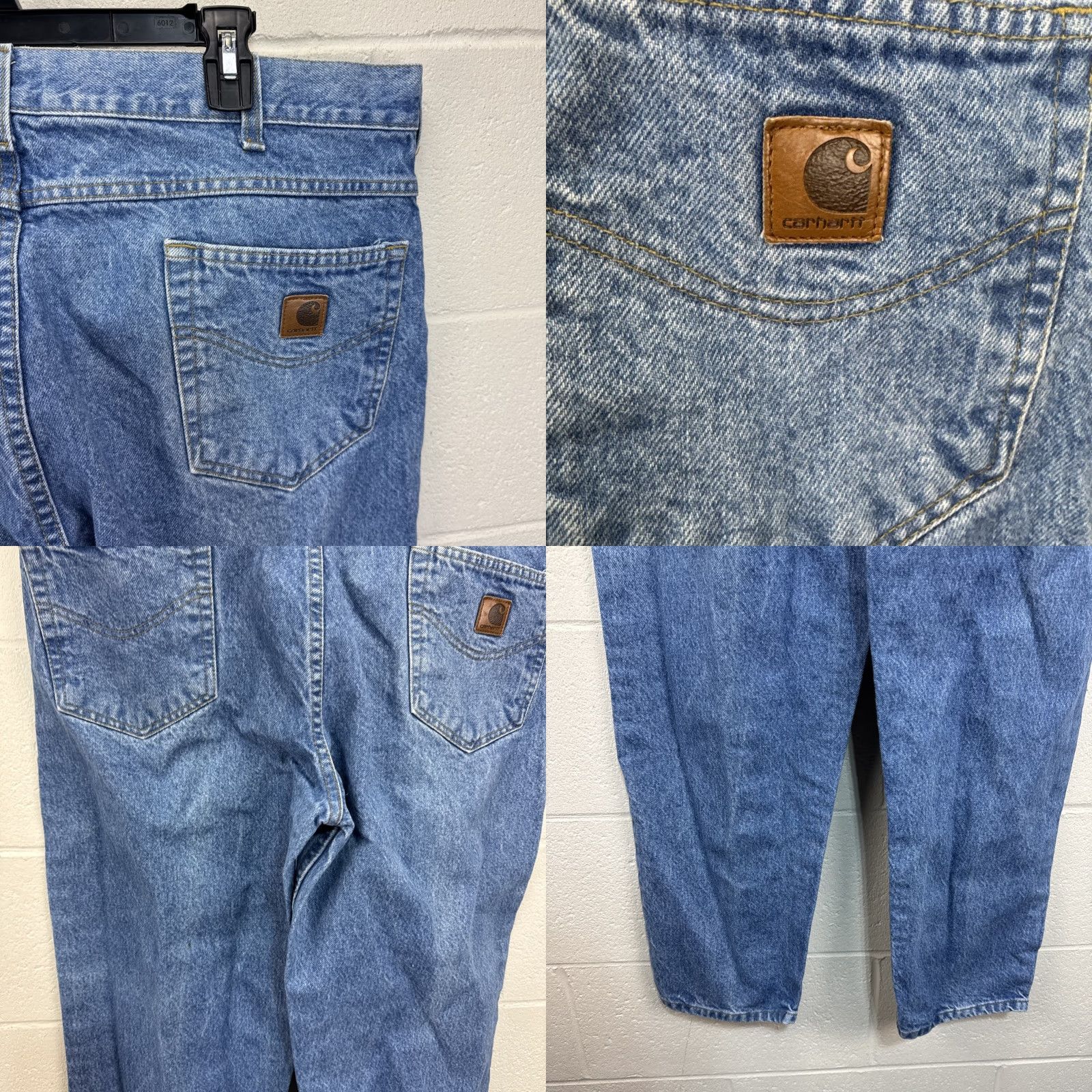 Carhartt Carhartt Mens Jeans Denim Relaxed Fit Medium Wash 40x30 Carhartt Logo 5-Pocket Style Straight Vintage No Mens Size US 40 / EU 56 - 8 Thumbnail