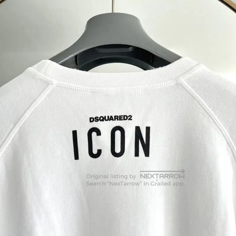 Dsquared2 DSQUARED2 White Cotton Graphic Sweatshirt for Men . Size US XL / EU 56 / 4 - 6 Thumbnail