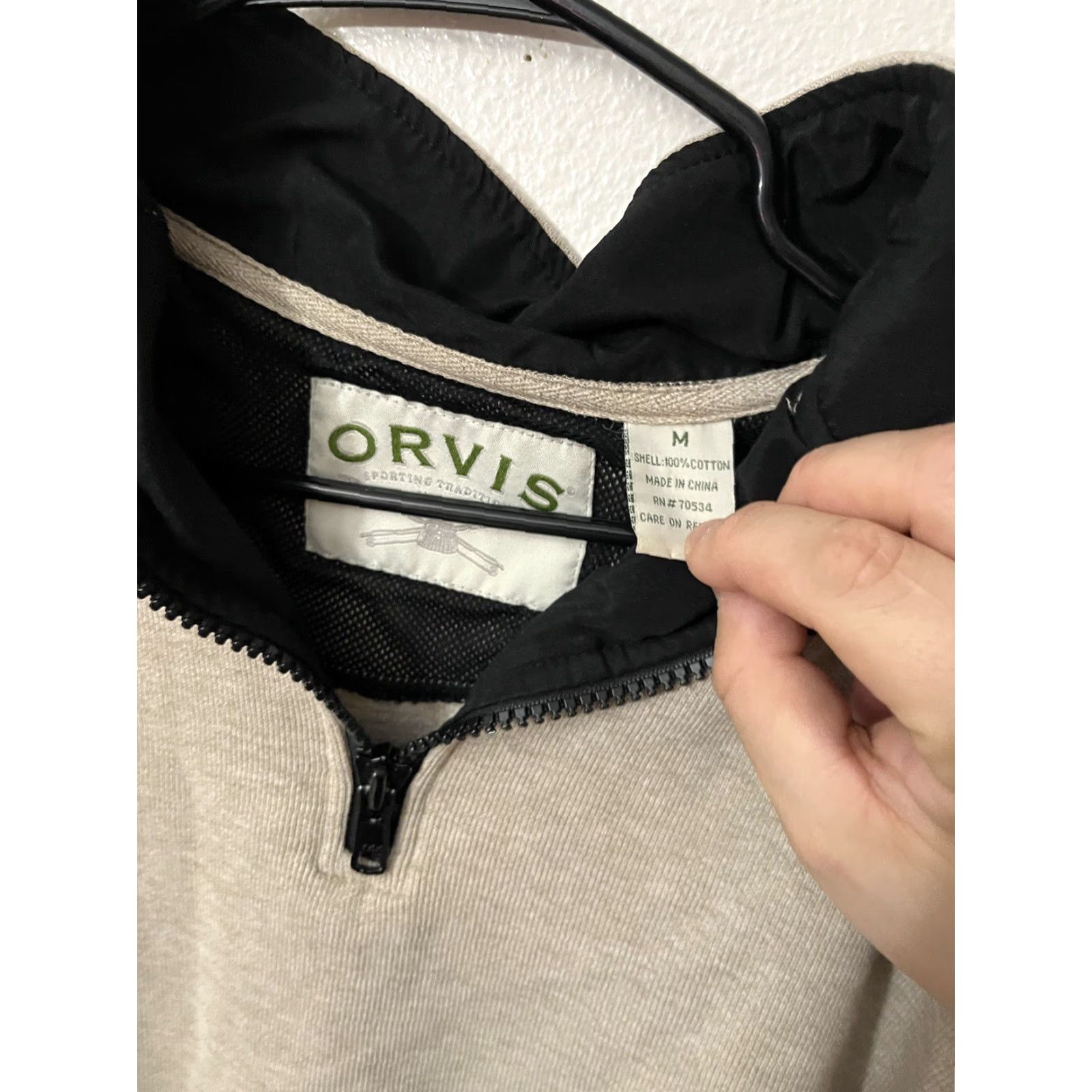 Orvis Orvis Sweater Men Medium Brown Knit Sleeve Pocket Mock Neck Pullover Quarter Zip Size US M / EU 48-50 / 2 - 3 Thumbnail