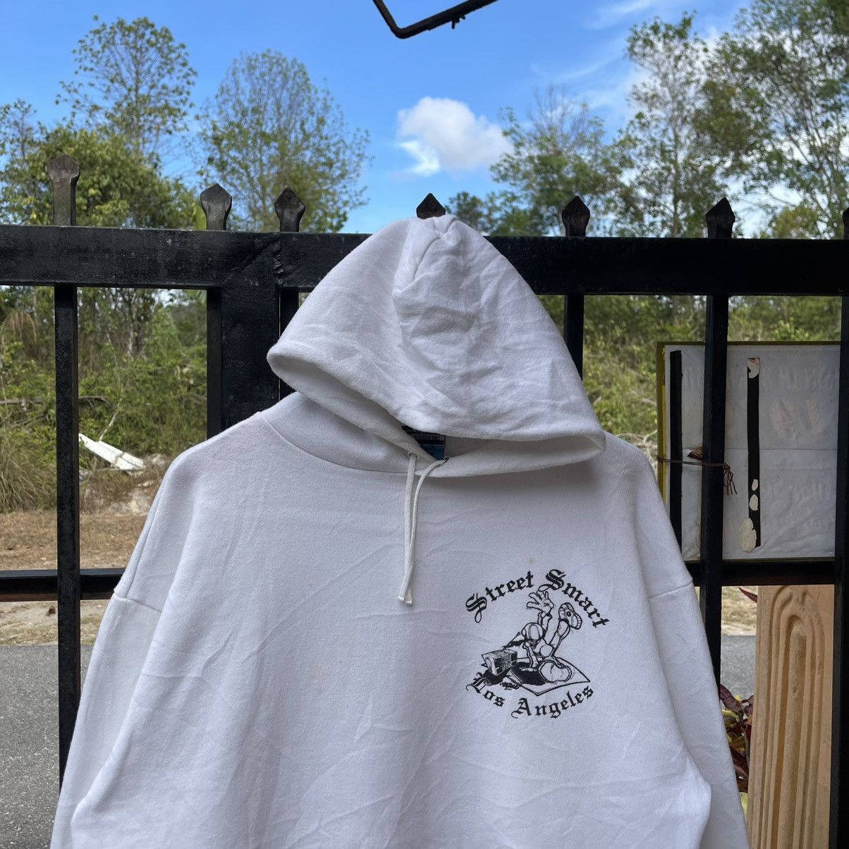 Welcome Skateboards 🔥Vintage 90s Street Smart Los Angeles Skate Hip Hop Hoodie Size US M / EU 48-50 / 2 - 7 Thumbnail