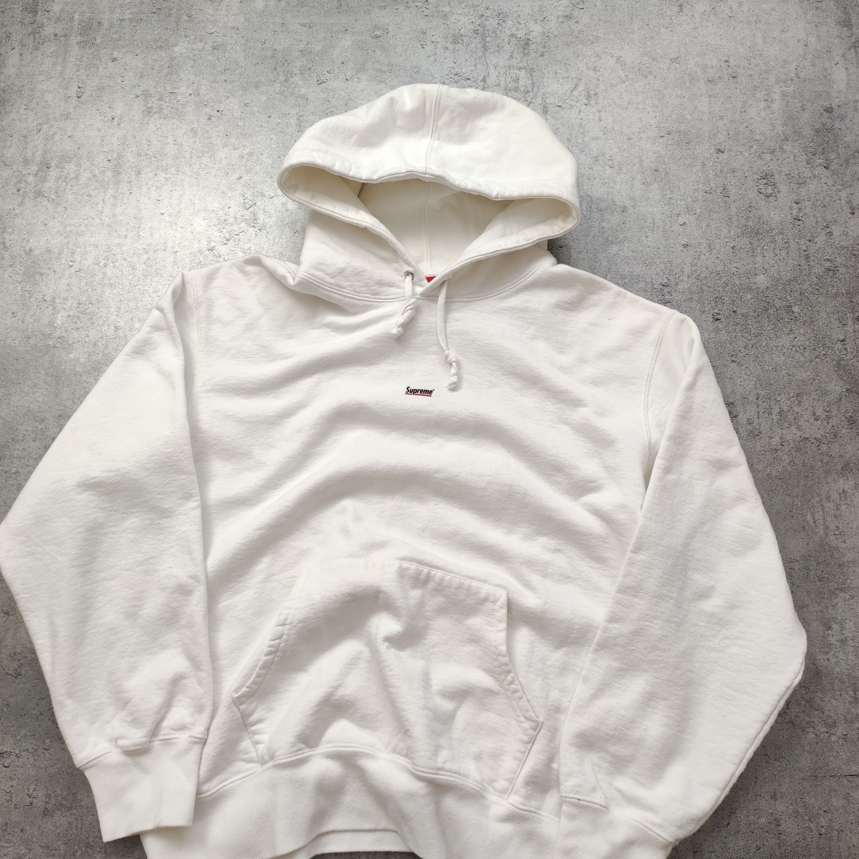 Supreme RARE Supreme White Underline Hooded Sweatshirt FW22 Hoodie Size US M / EU 48-50 / 2 - 2 Thumbnail