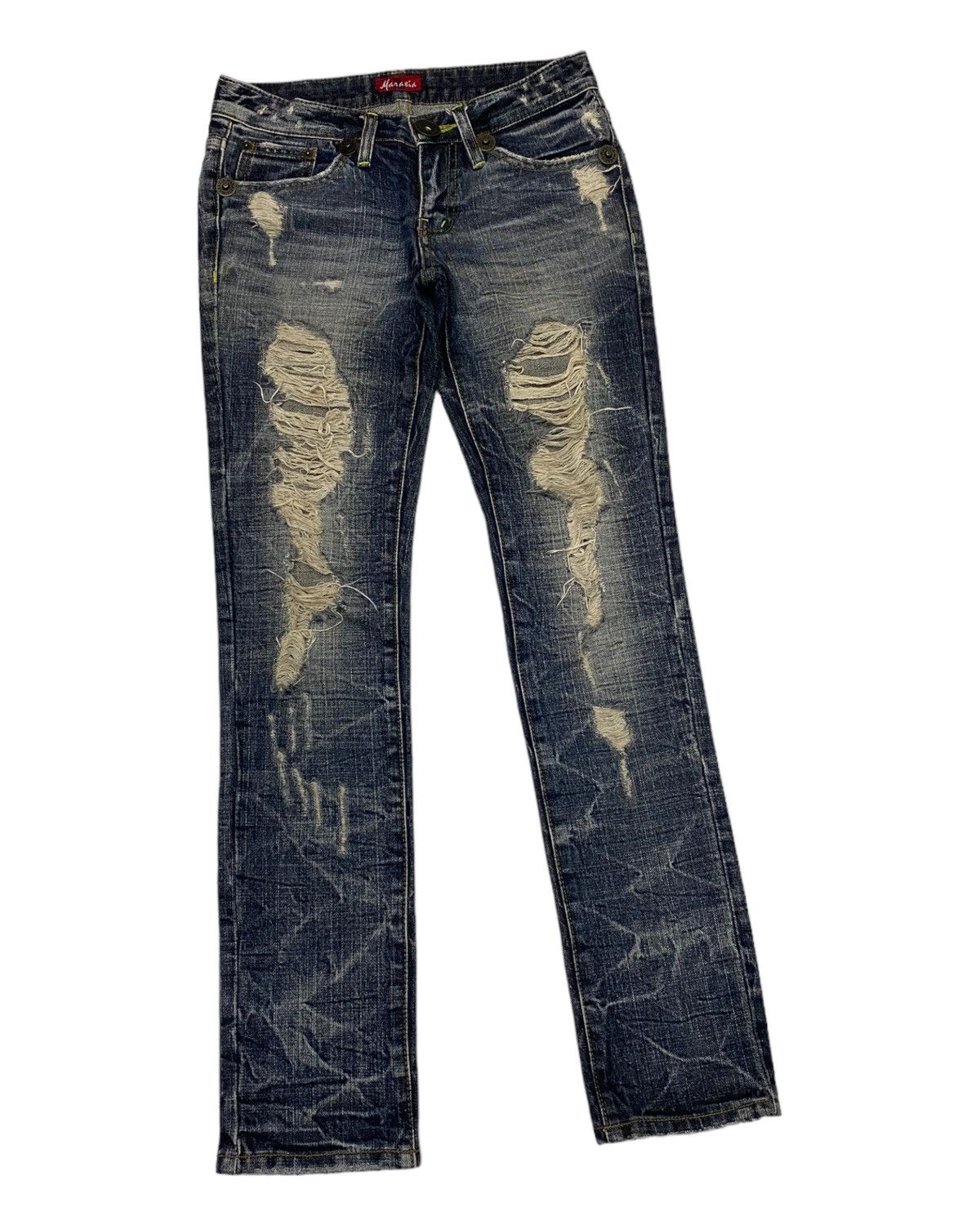Hysteric Glamour × Japanese Brand 🔥RARE RIPS MARAXIA DISTRESSED DENIM JEANS Size 27" / US 4 / IT 40 - 3 Thumbnail