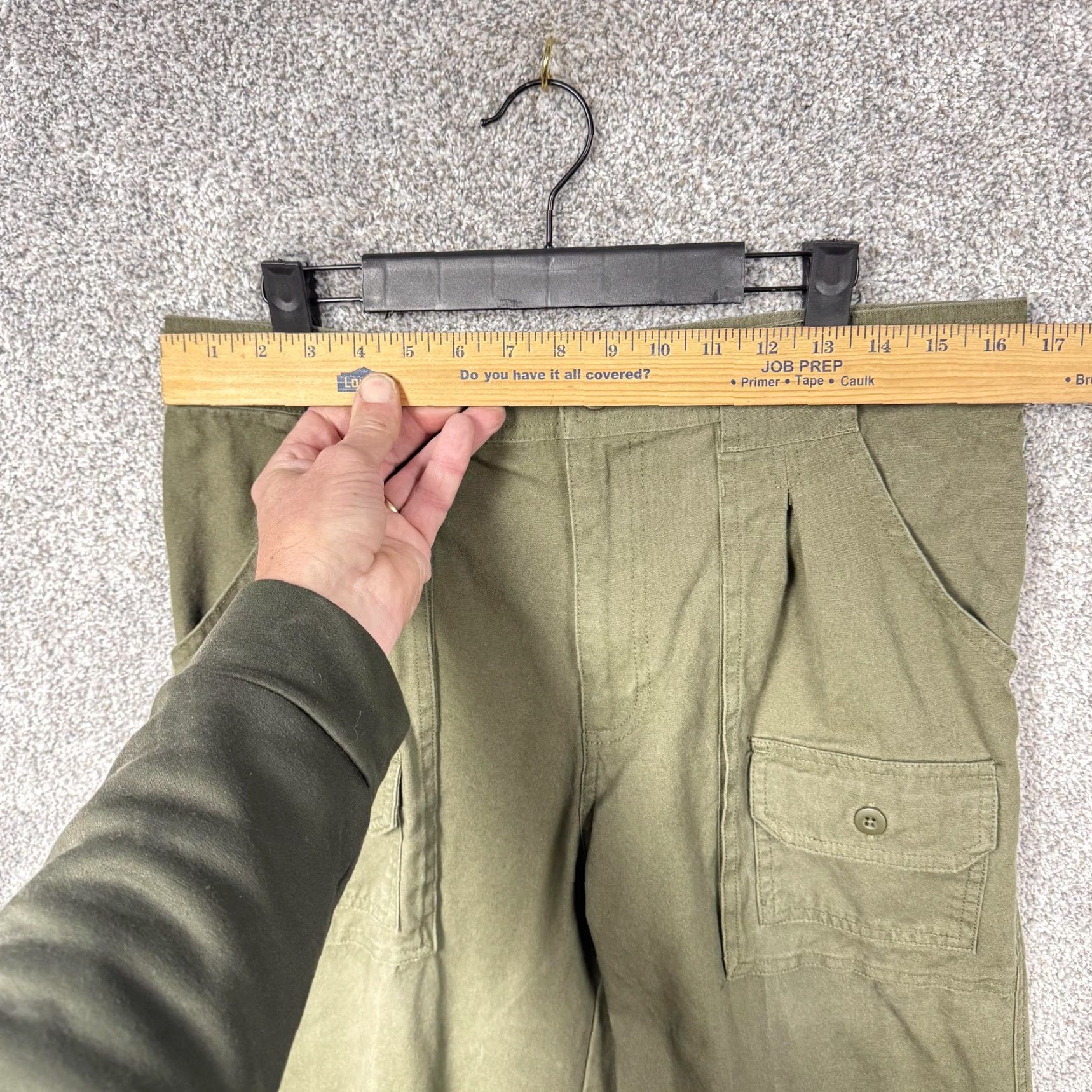 Vintage Cabela's Cargo Pants Mens 33x28.5 Green Classic Fit Canvas Workwear Casual Size US 33 - 2 Thumbnail