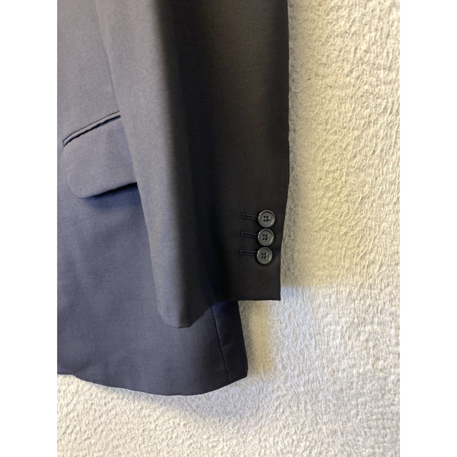 Vintage Emile Lafaurie Blazer Jacket Men 40R Gray Wool Button Closure Pockets Formal Mens Size 40R - 2 Thumbnail