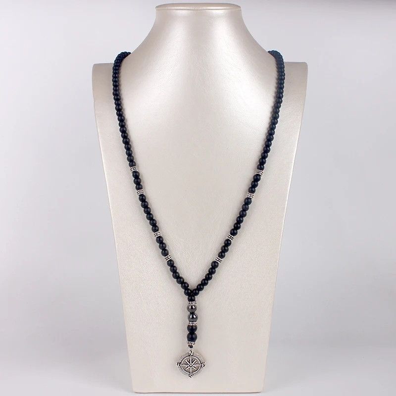 Jewelry Black Long Natural Stone Necklace Size ONE SIZE - 3 Thumbnail