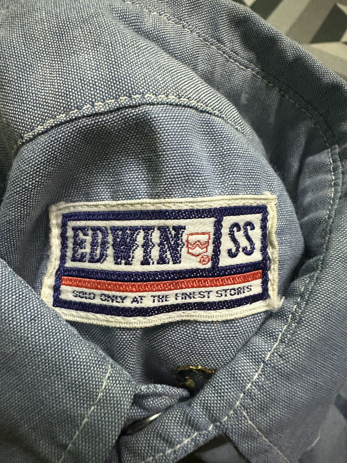 Edwin Vintage 80s Edwin chambray shirt Size US S / EU 44-46 / 1 - 6 Thumbnail