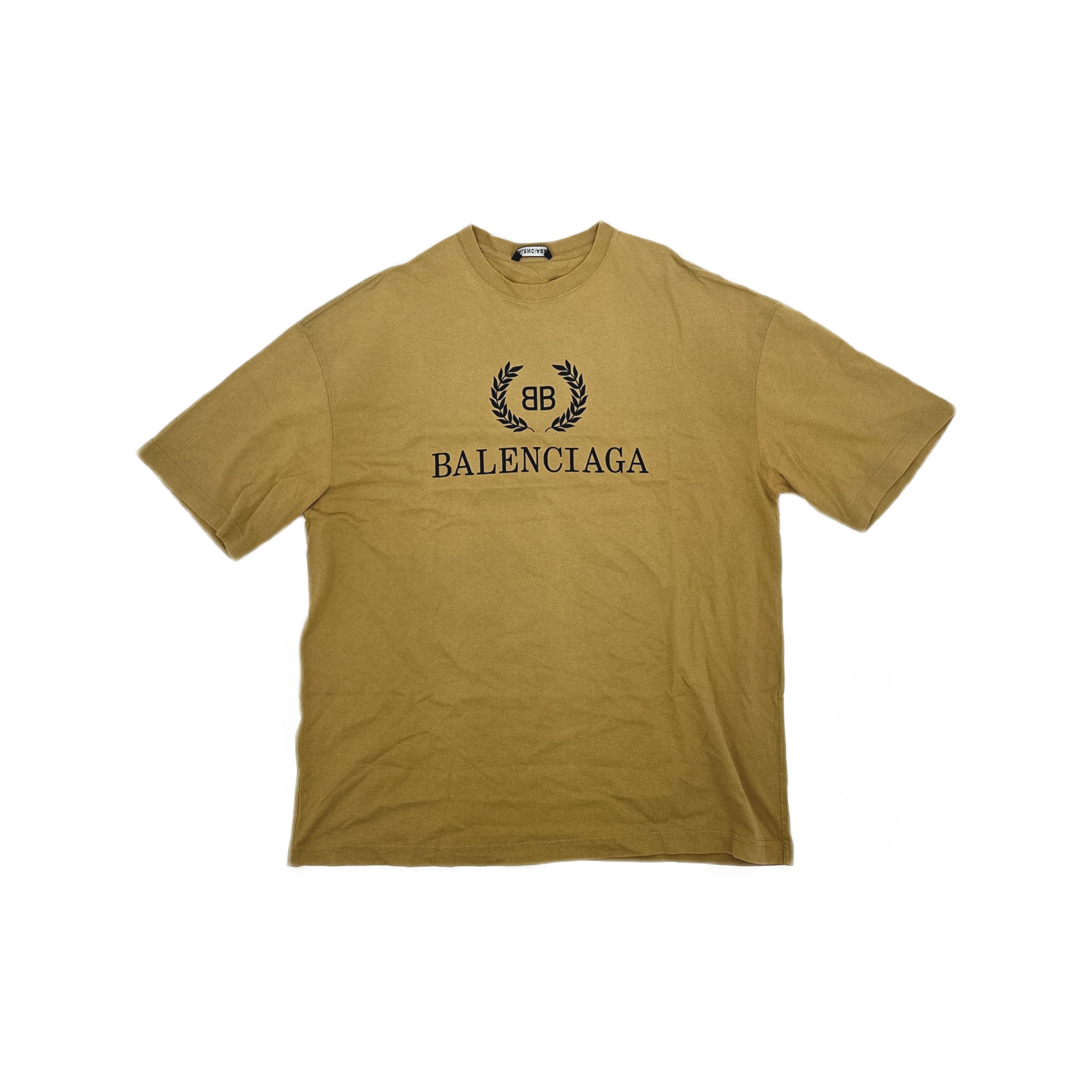 Balenciaga Balenciaga BB Logo T-Shirt Khaki Size S Size US S / EU 44-46 / 1 - 1 Thumbnail