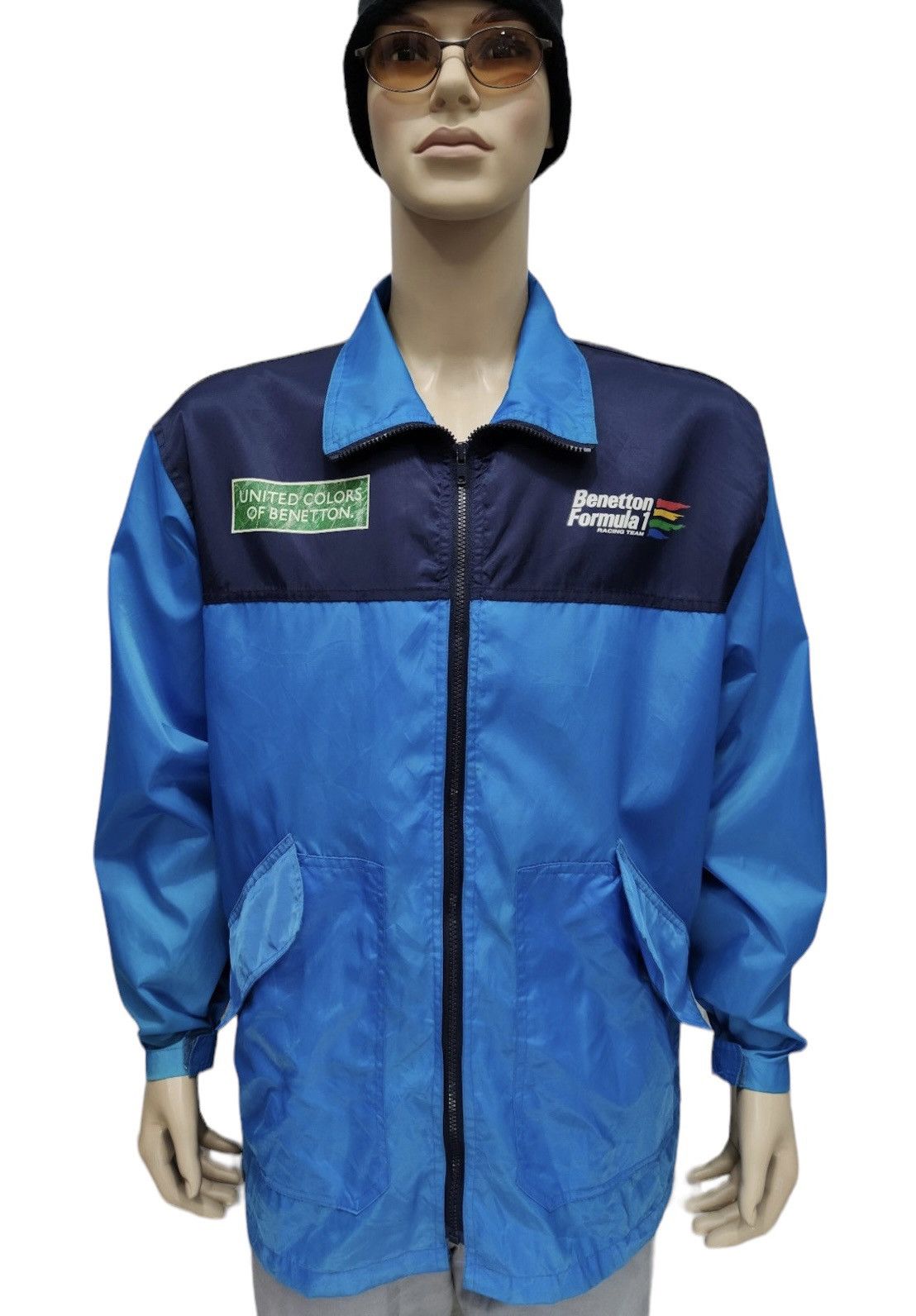 Vintage Vintage 90's BENETTON F1 Windbreaker Jacket Size US L / EU 52-54 / 3 - 2 Thumbnail
