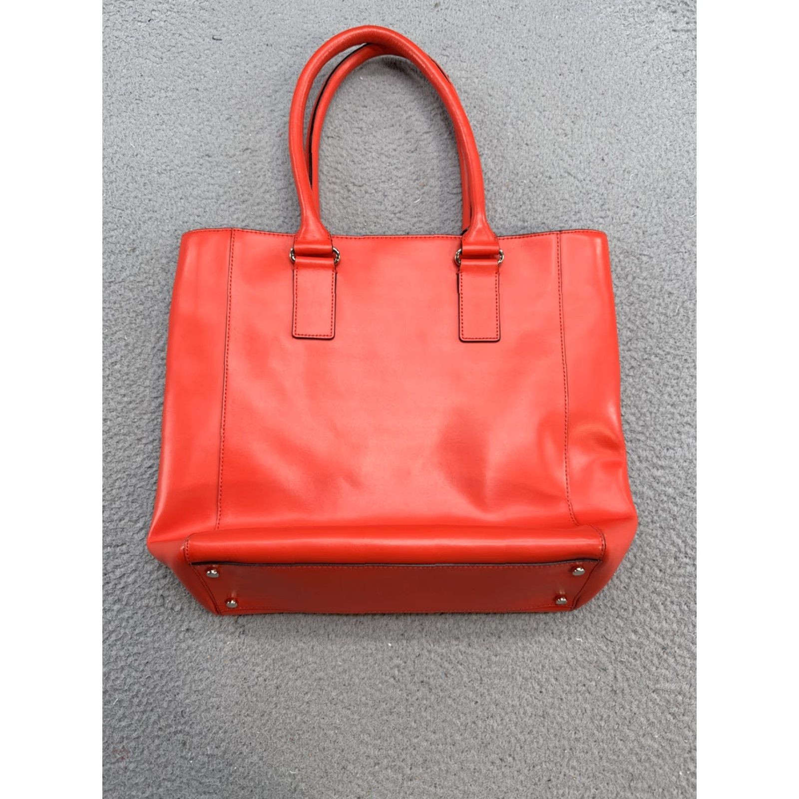 Vintage kate spade new york Red Cow Leather Large Shoulder Tote Bag Purse Handbag Size ONE SIZE - 4 Thumbnail