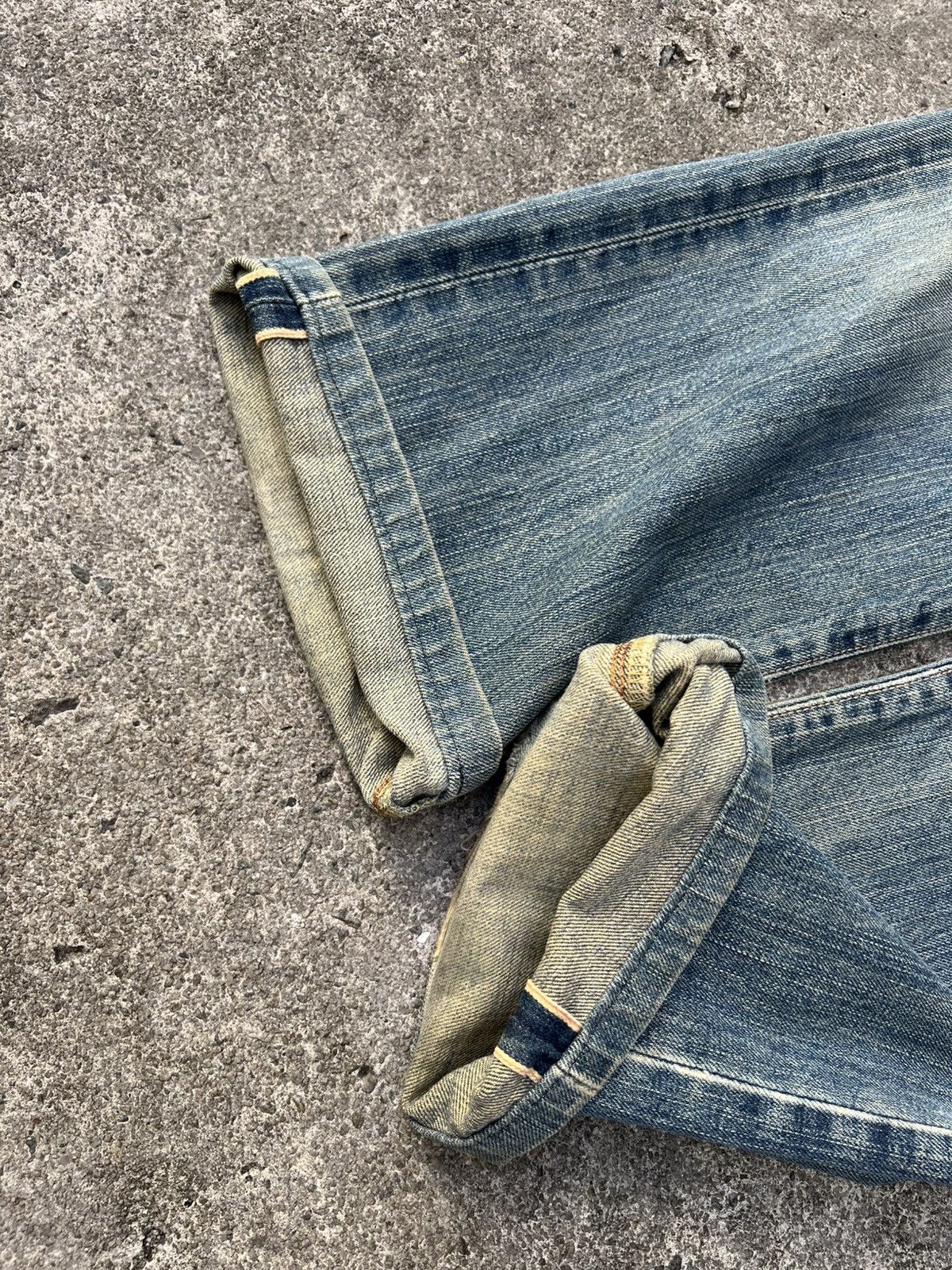Edwin Vintage Edwin 505x Selvedge Distressed Mud Wash Jean Size US 30 / EU 46 - 16 Thumbnail