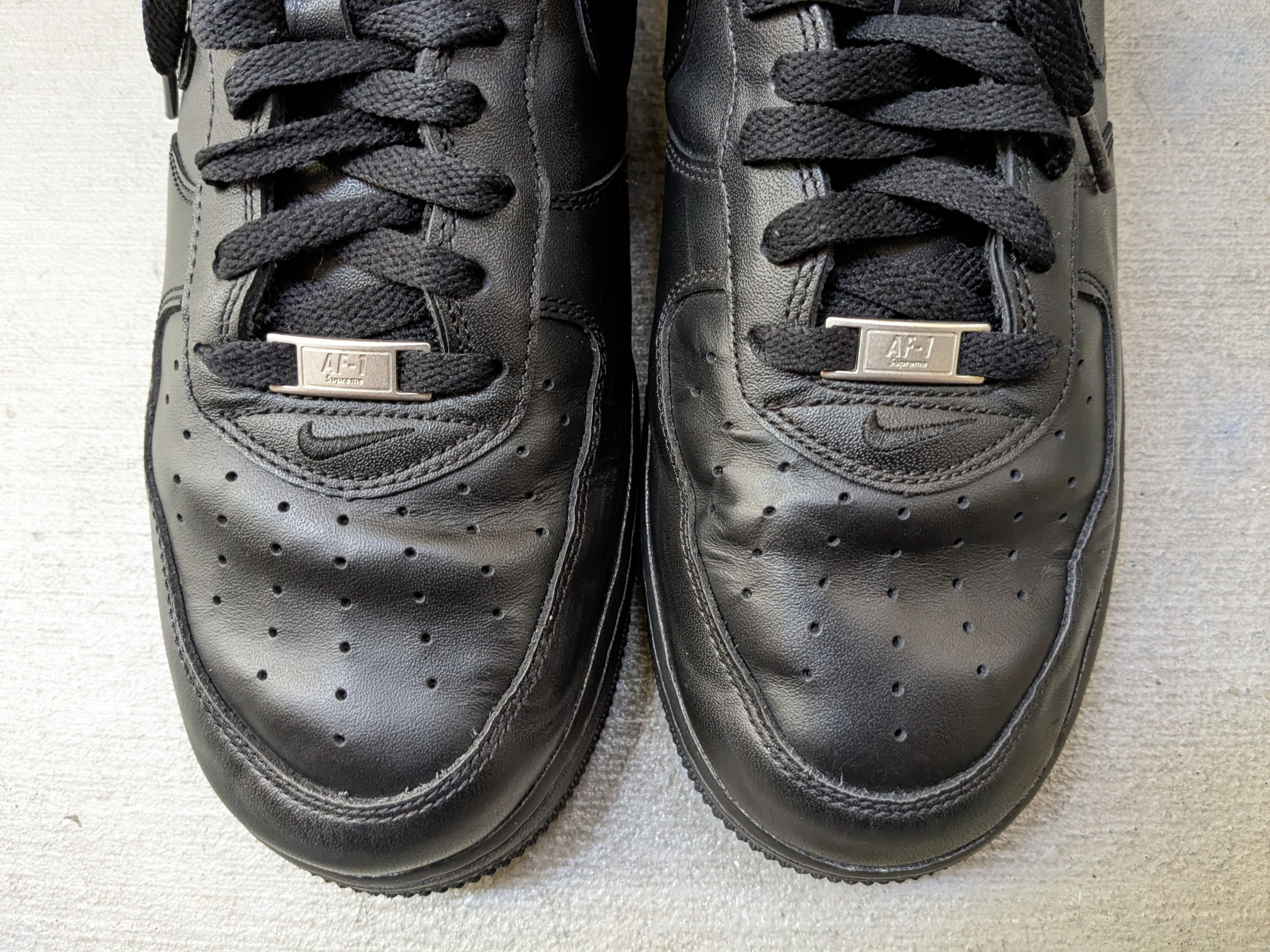 Nike × Supreme Nike Air Force 1 Low Supreme Black 11.5 CU9225-001 Leather Size US 11.5 / EU 44-45 - 3 Thumbnail