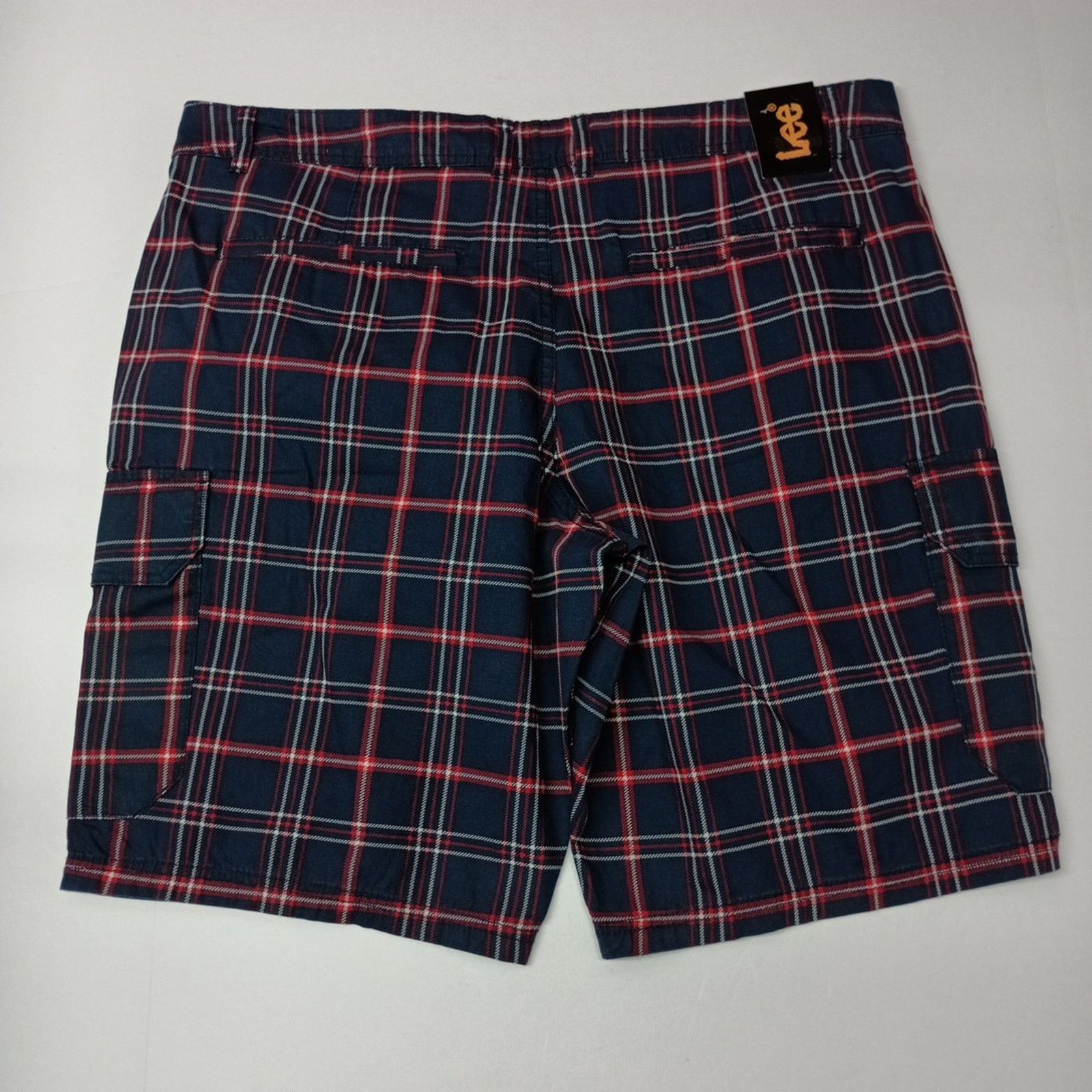 Lee Lee Cargo Shorts Men's Size 42 Blue Red Plaid Checkered Size US 42 / EU 58 - 4 Thumbnail