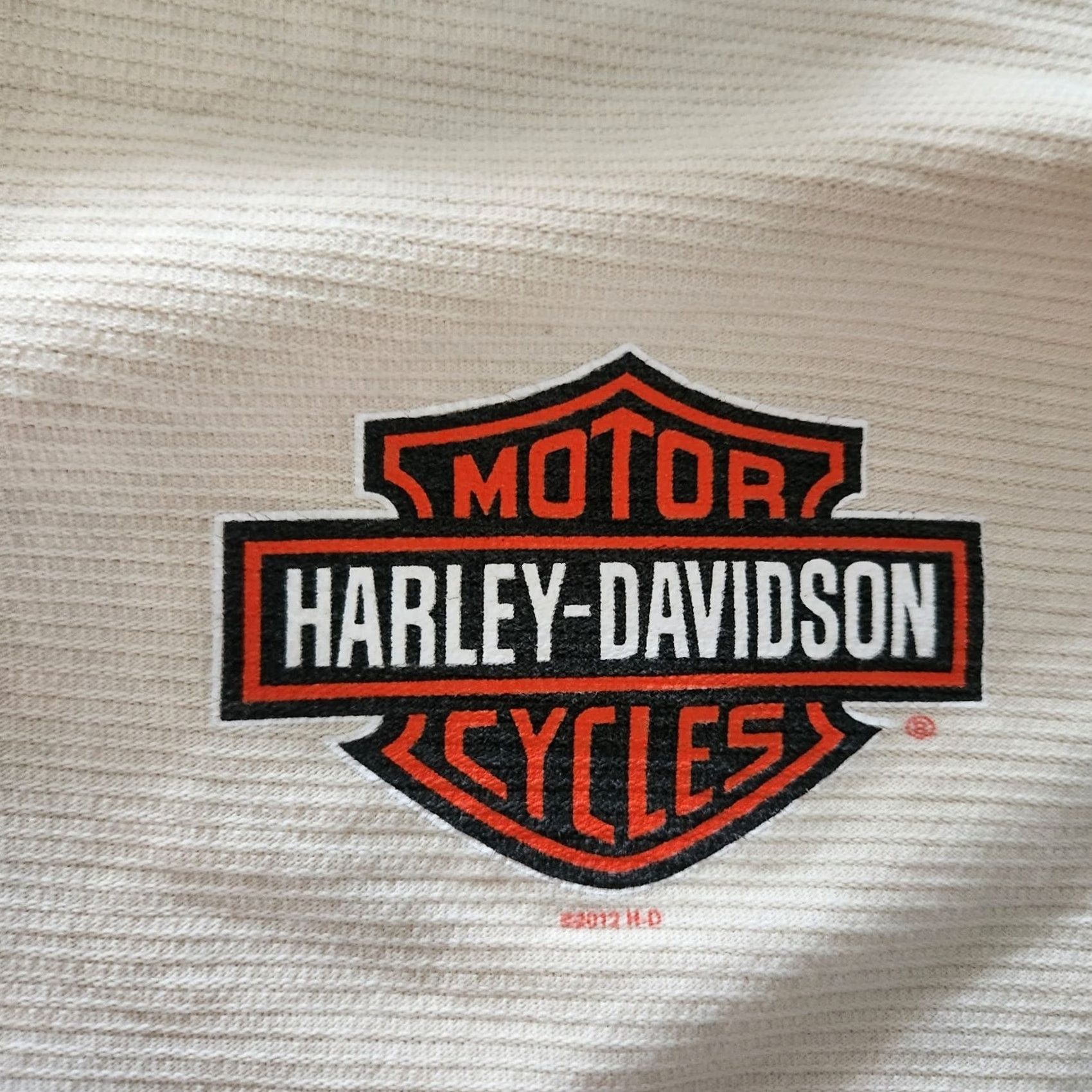 Harley Davidson VINTAGE Harley-Davidson Polo Shirt Mens XL Tan Brown Logo Button Short Sleeve Collared Blended Cotton Size US XL / EU 56 / 4 - 3 Thumbnail