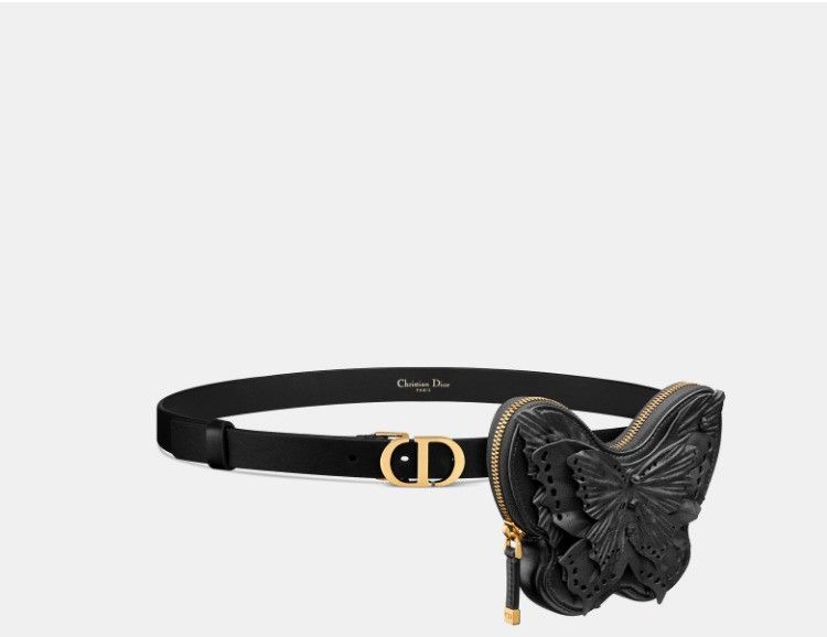 Dior o1w1db10425 B0489U Size: OS / Removable Pouch Belt in Black Size ONE SIZE - 1 Thumbnail