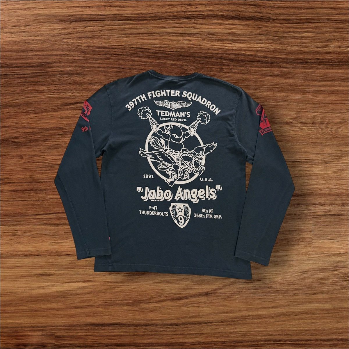 Japanese Brand Vintage Japanese Brand TEDMAN Over Print Long Sleeve Tee Size US M / EU 48-50 / 2 - 2 Thumbnail