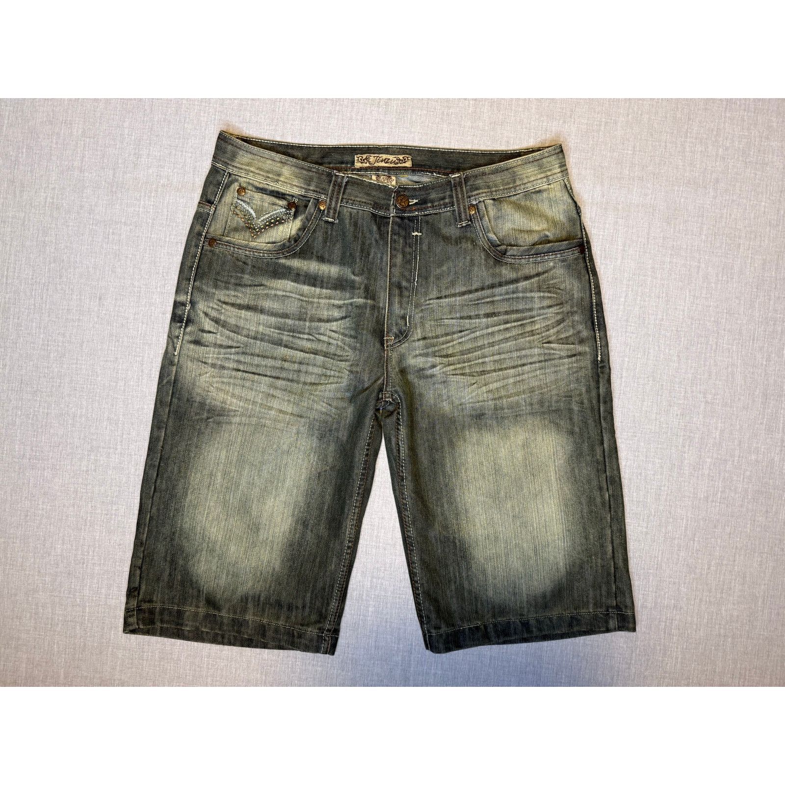 Vintage Vintage Jinzu Baggy Skater Hip Hop Denim Jean Shorts 40 Size US 40 / EU 56 - 2 Thumbnail
