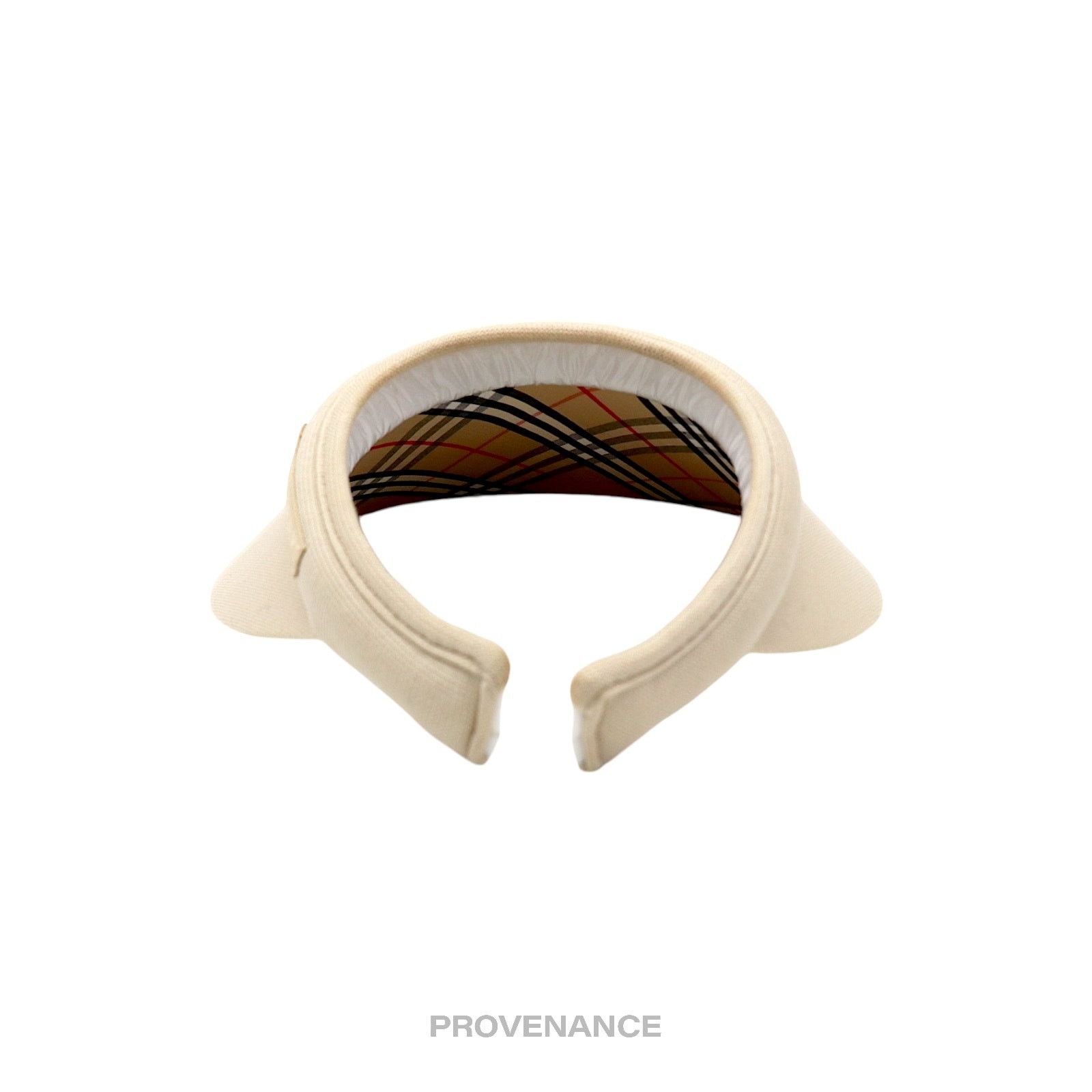 Burberry 🔴 Burberry Knight Logo Golf Visor - Chalk Nova Check Size ONE SIZE - 4 Thumbnail