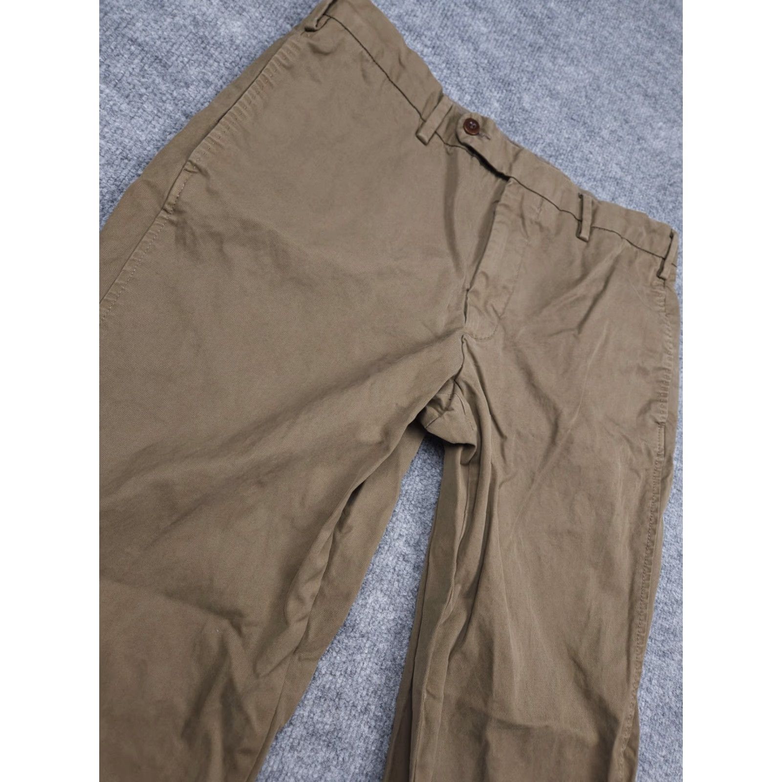 Sid Mashburn Sid Mashburn Mens Pants Chino Cotton Flat Front Brown 34 Regular Straight Inseam 30 Size 32 x 30 Size US 32 / EU 48 - 3 Thumbnail