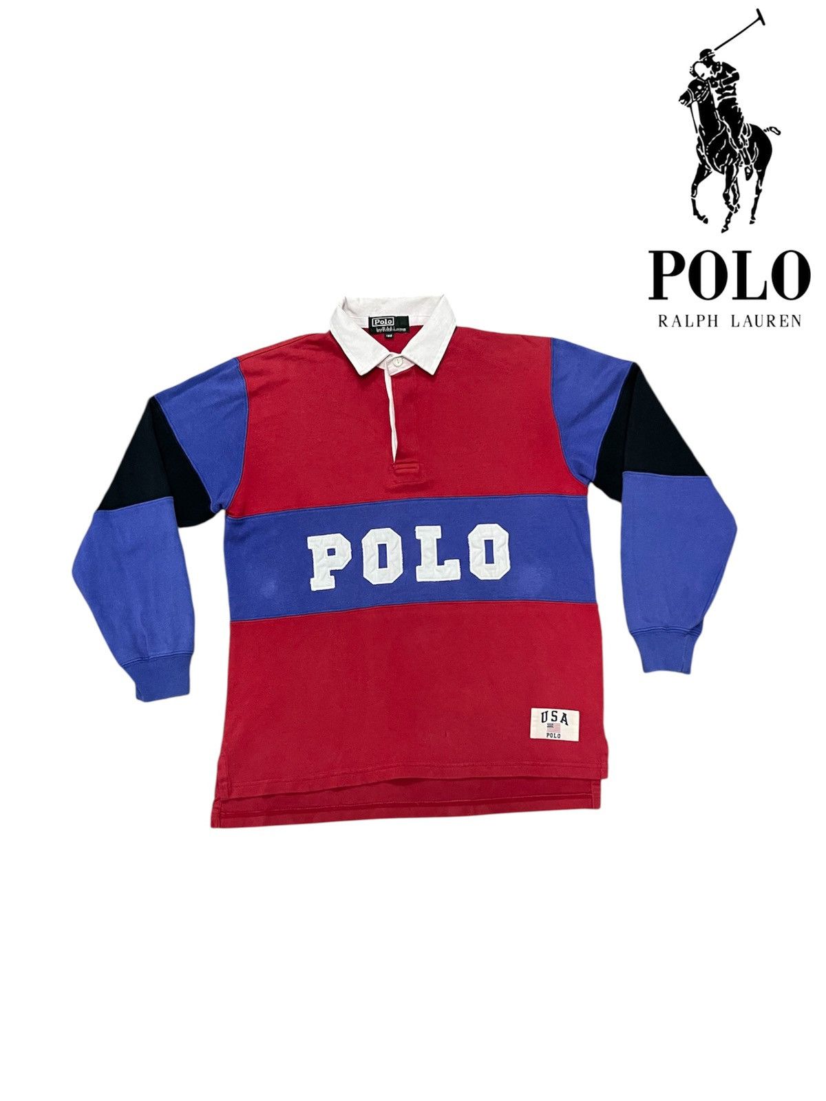 Polo Ralph Lauren 90s POLO RALPH LAUREN SPELLOUT POLO SHIRT Size US S / EU 44-46 / 1 - 1 Thumbnail