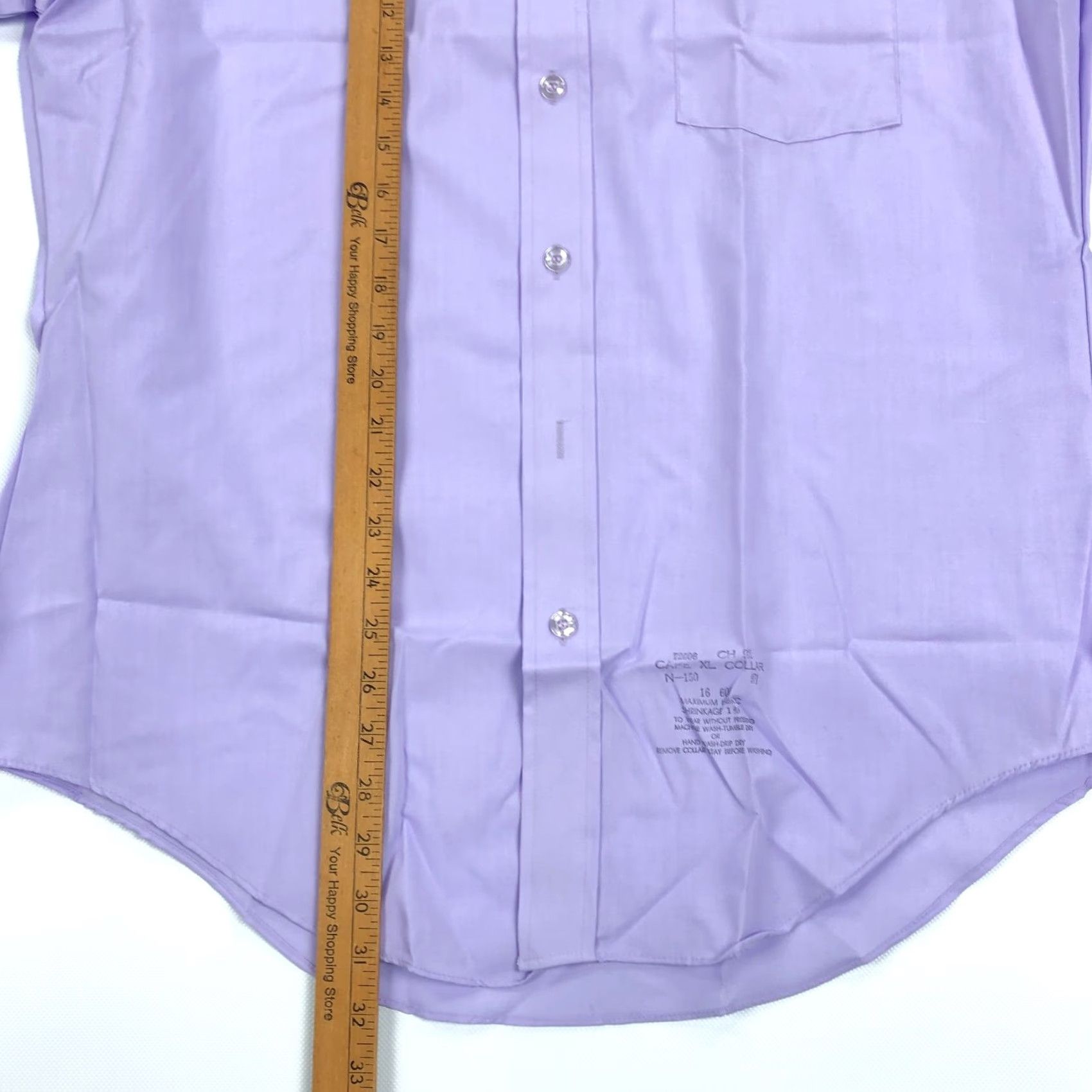Sears VINTAGE Sears Purple 70s Shirt Mens Size 16 Cotton Blend Button-Front Short Sleeve Japan 1970s Size US L / EU 52-54 / 3 - 7 Thumbnail