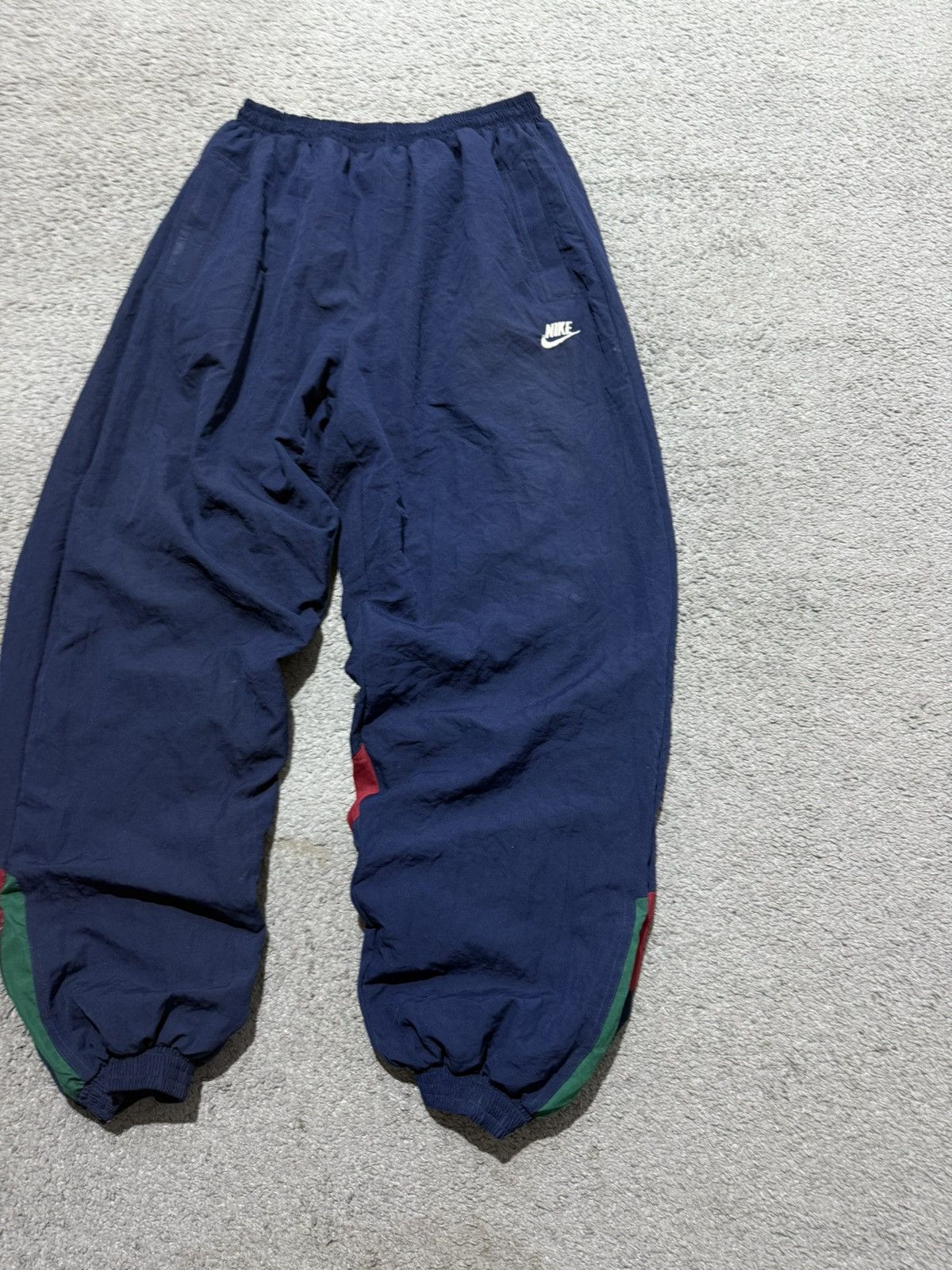 Nike Vintage 90s 80s Nike Sweat Nylon Pants Joggers zip swoosh Size US 34 / EU 50 - 3 Thumbnail