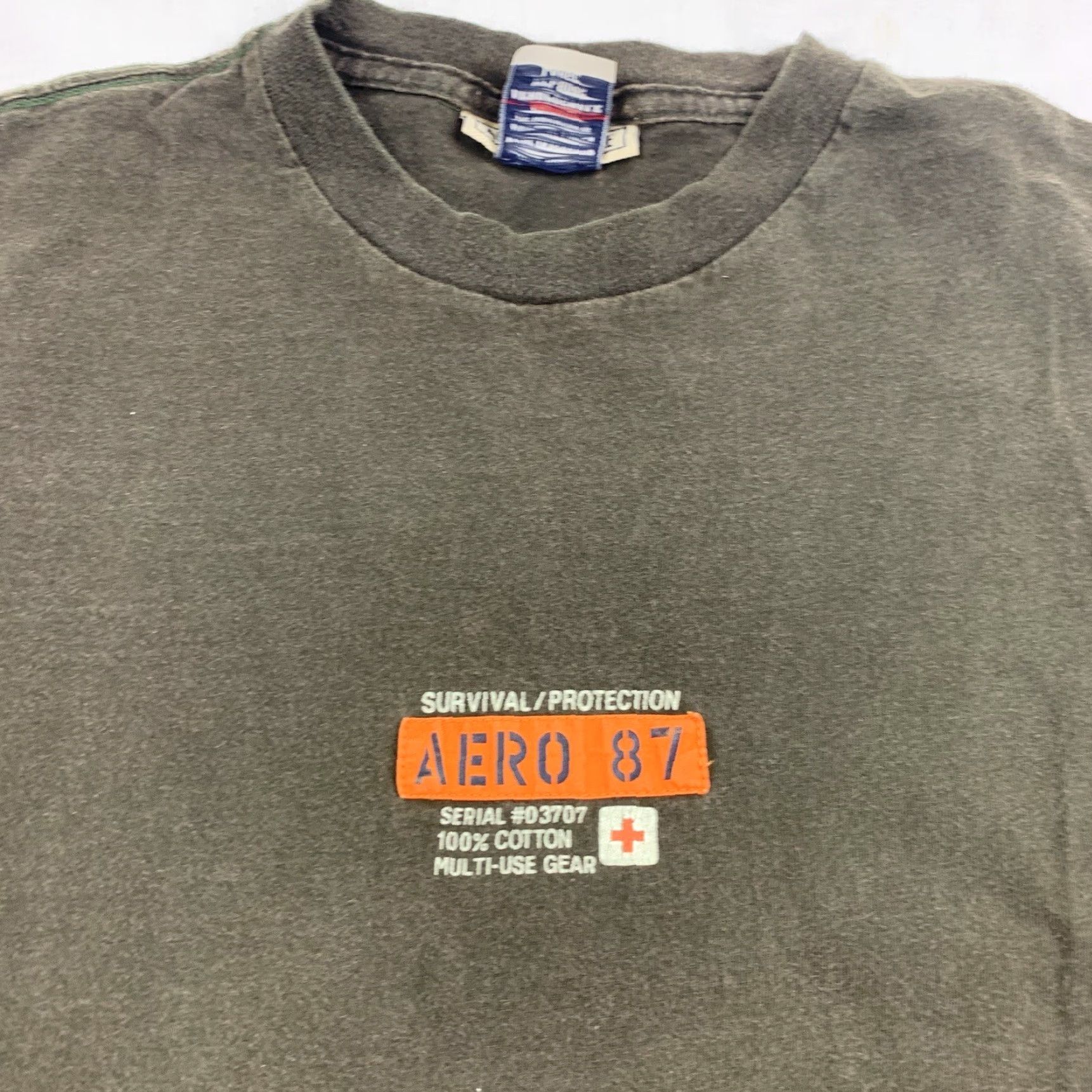 Vintage VINTAGE Aeropostale Survival Protection Shirt Adult Large Brown Y2K Grunge Skate Mens Size US L / EU 52-54 / 3 - 2 Thumbnail