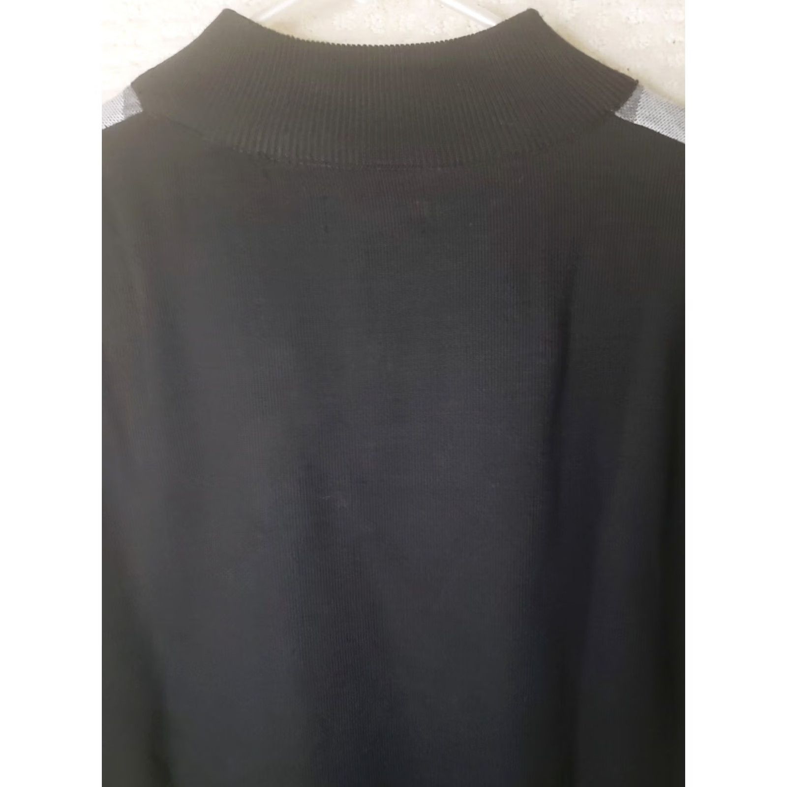 Vintage Sahara Club Sweater Mens XL Black Gray White Argyle 1/4 Zip Polyester Size US XL / EU 56 / 4 - 7 Thumbnail