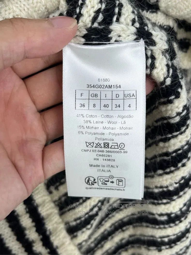 Dior Dior White Stripe Knit Cardigan. Size US S / EU 44-46 / 1 - 5 Thumbnail