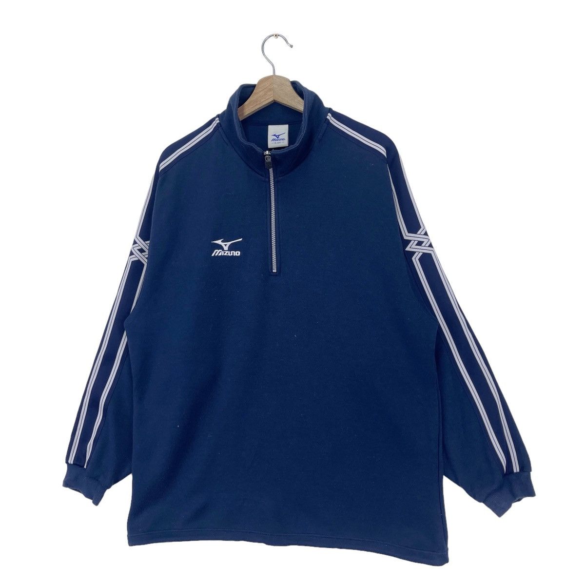 Mizuno × Vintage 90’s Mizuno Half Zip Sweatshirts Size US L / EU 52-54 / 3 - 3 Thumbnail