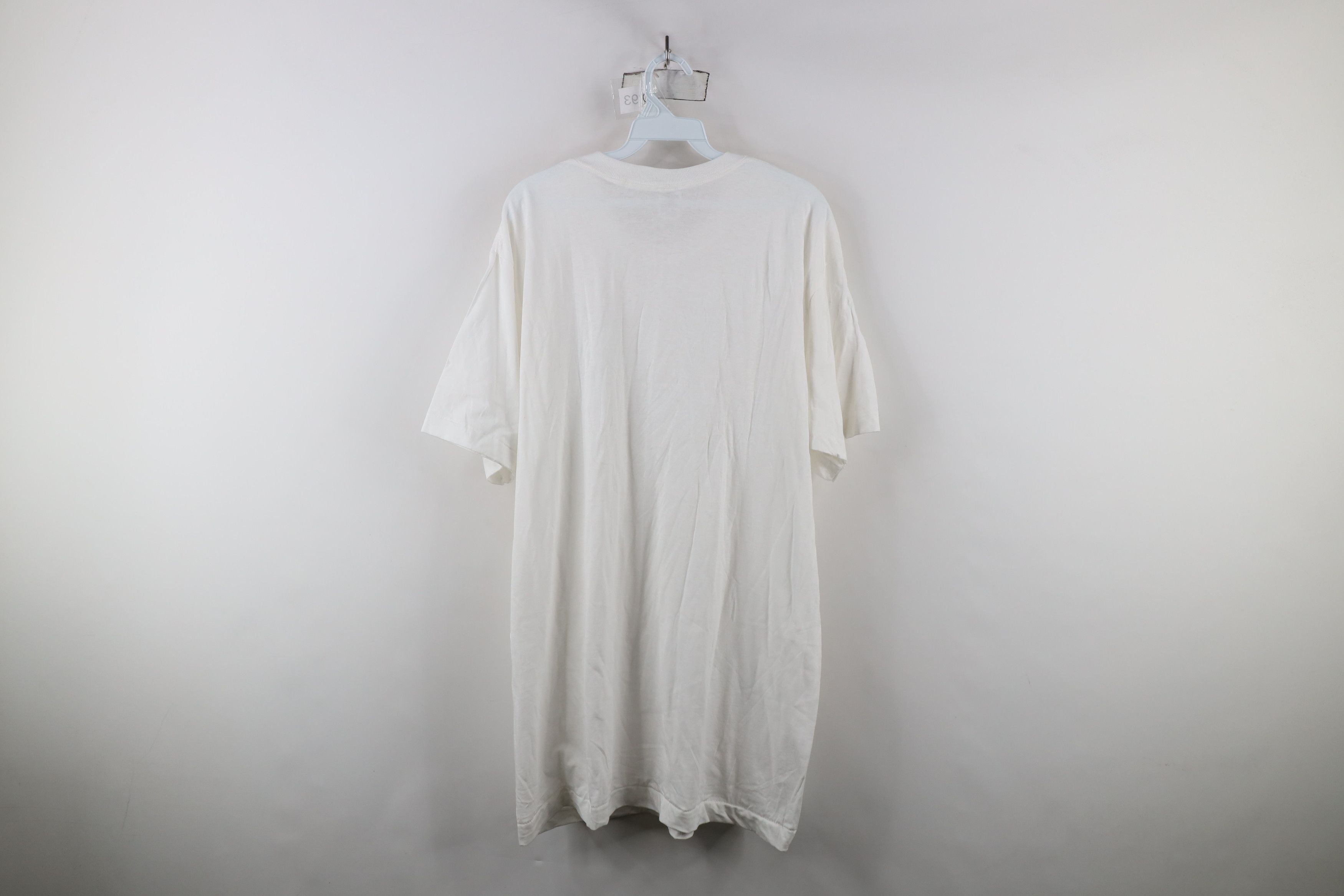 Vintage Vintage 90s Streetwear Short Sleeve T-Shirt White Cotton USA Size US XL / EU 56 / 4 - 8 Thumbnail