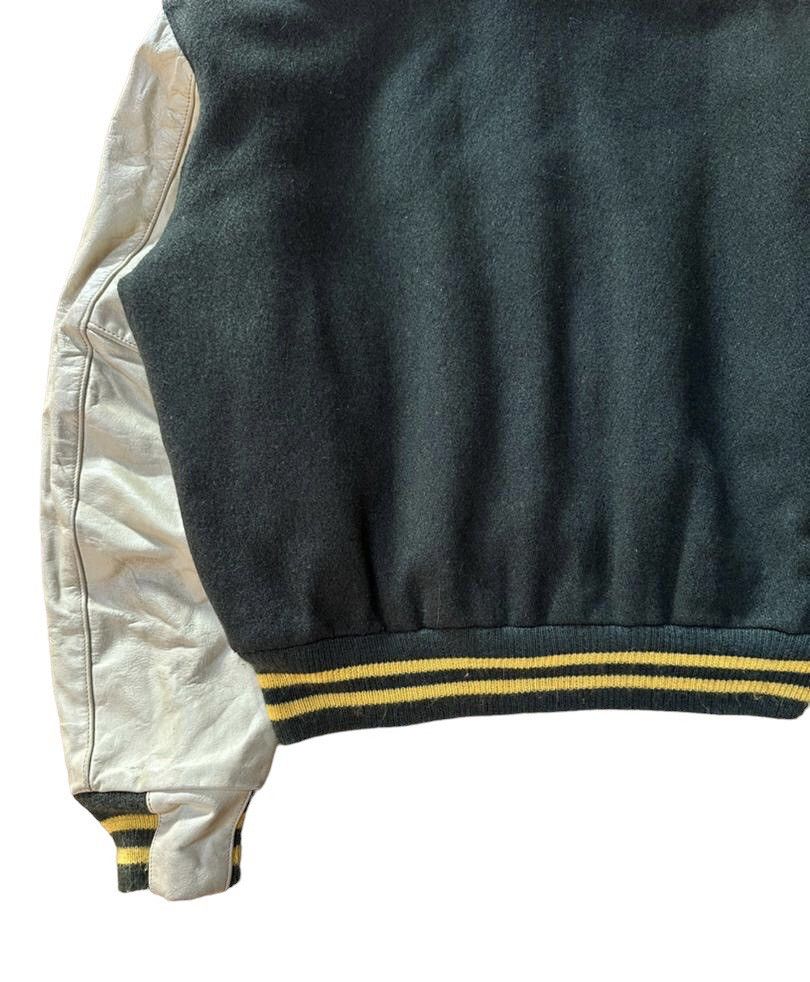 Vintage Vtg Golden Bear Wool Leather Hoodie Varsity Jacket Size US L / EU 52-54 / 3 - 5 Thumbnail