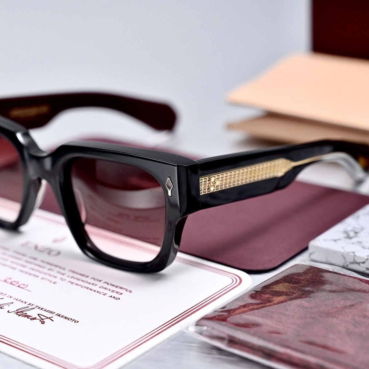 Jacques Marie Mage JACQUES MARIE MAGE ENZO EPOXY CHARLET SUNGLASSES Size ONE SIZE - 14 Thumbnail