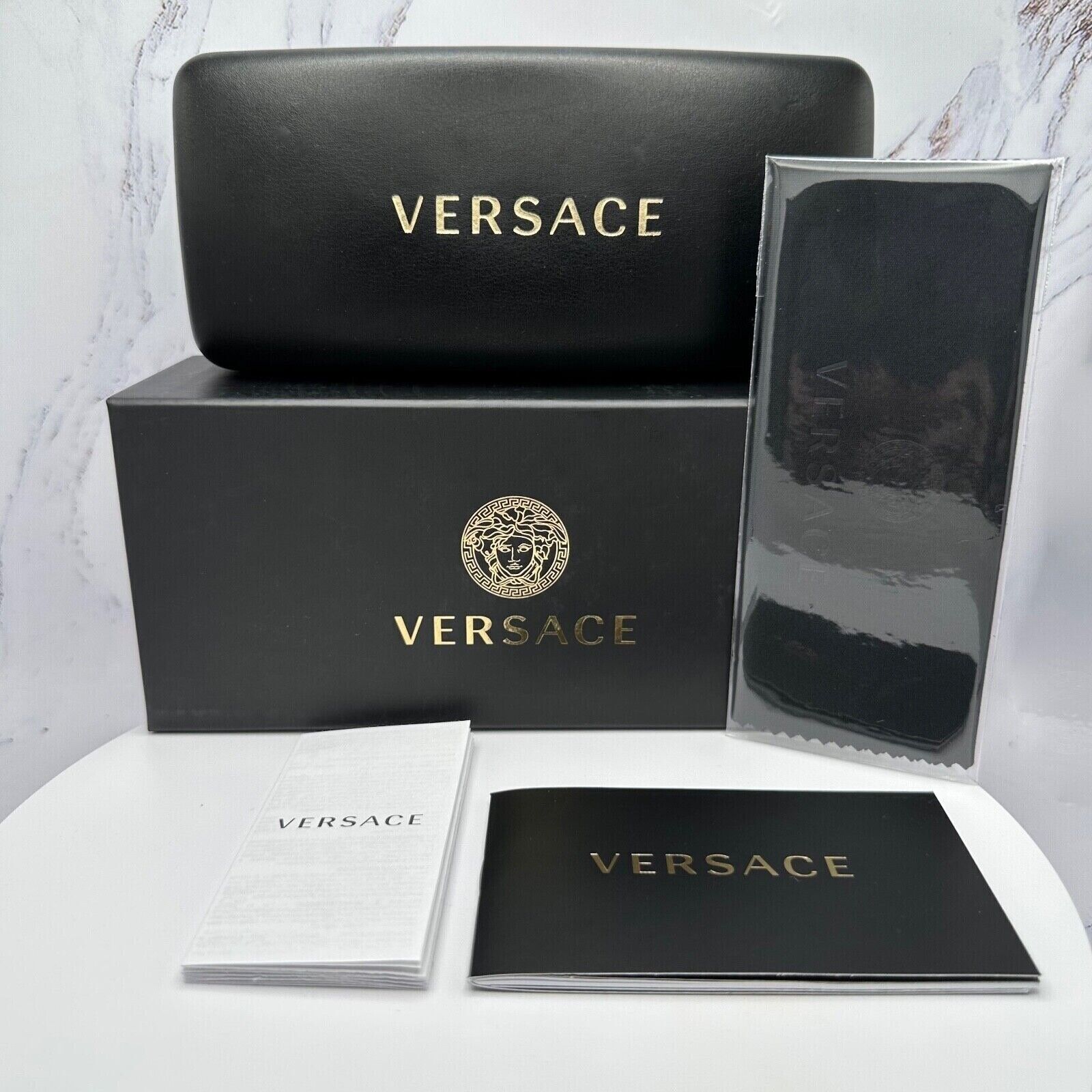 Versace New VERSACE Sunglasses Polarized Black Gold Medusa Square Size ONE SIZE - 2 Thumbnail