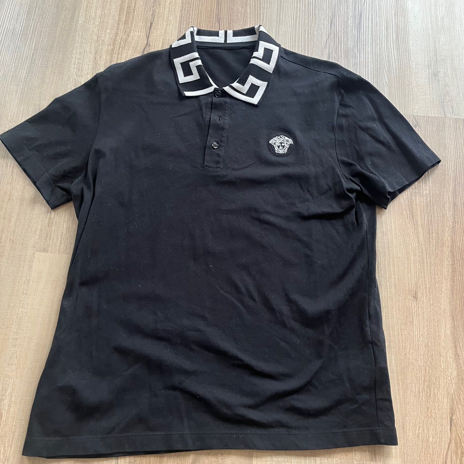 Versace Versace Pique Cotton Polo Size US M / EU 48-50 / 2 - 1 Thumbnail