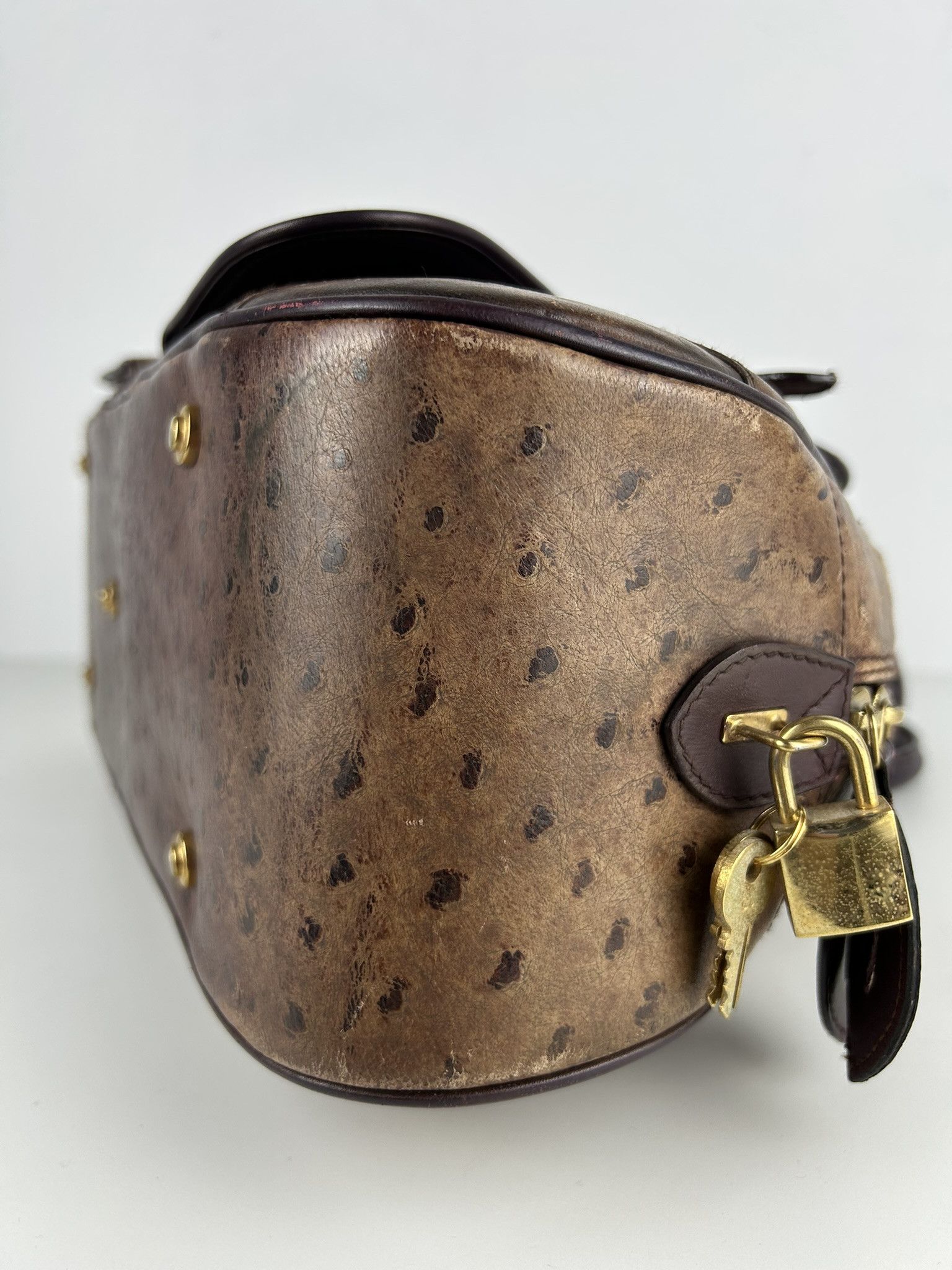 Dior 2000 Dior by John Galliano double saddle leather bowling bag Size ONE SIZE - 14 Thumbnail